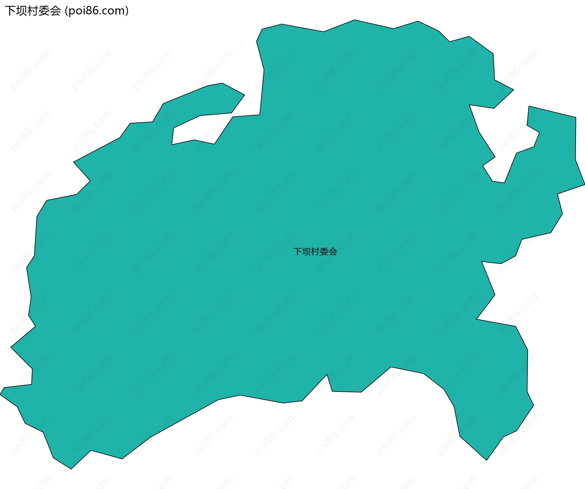 下坝村委会边界地图