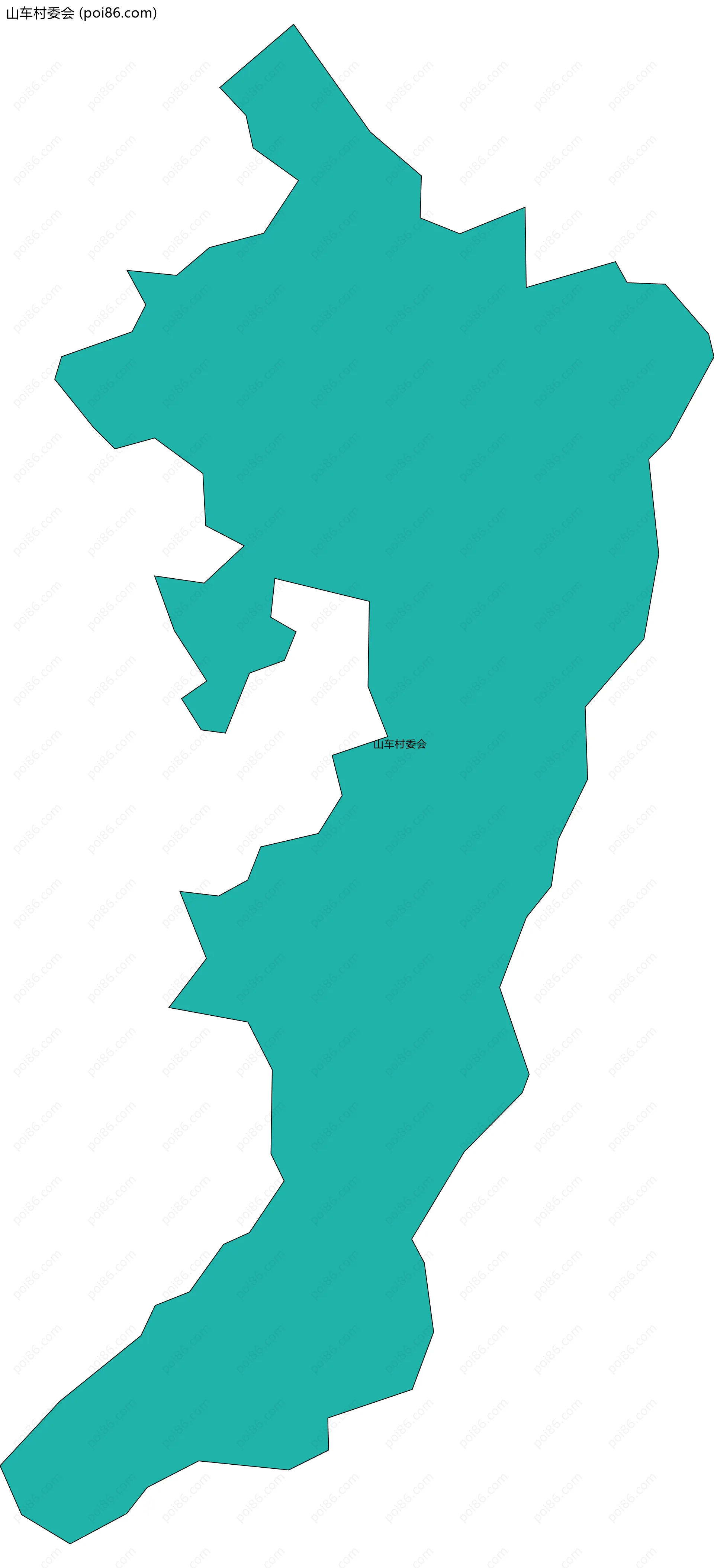 山车村委会边界地图