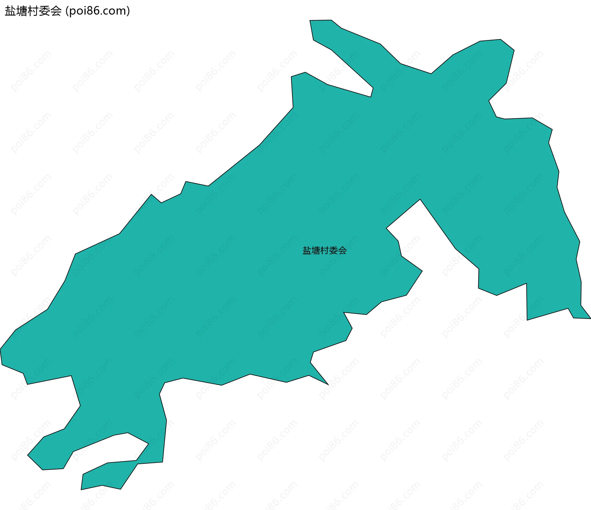 盐塘村委会边界地图