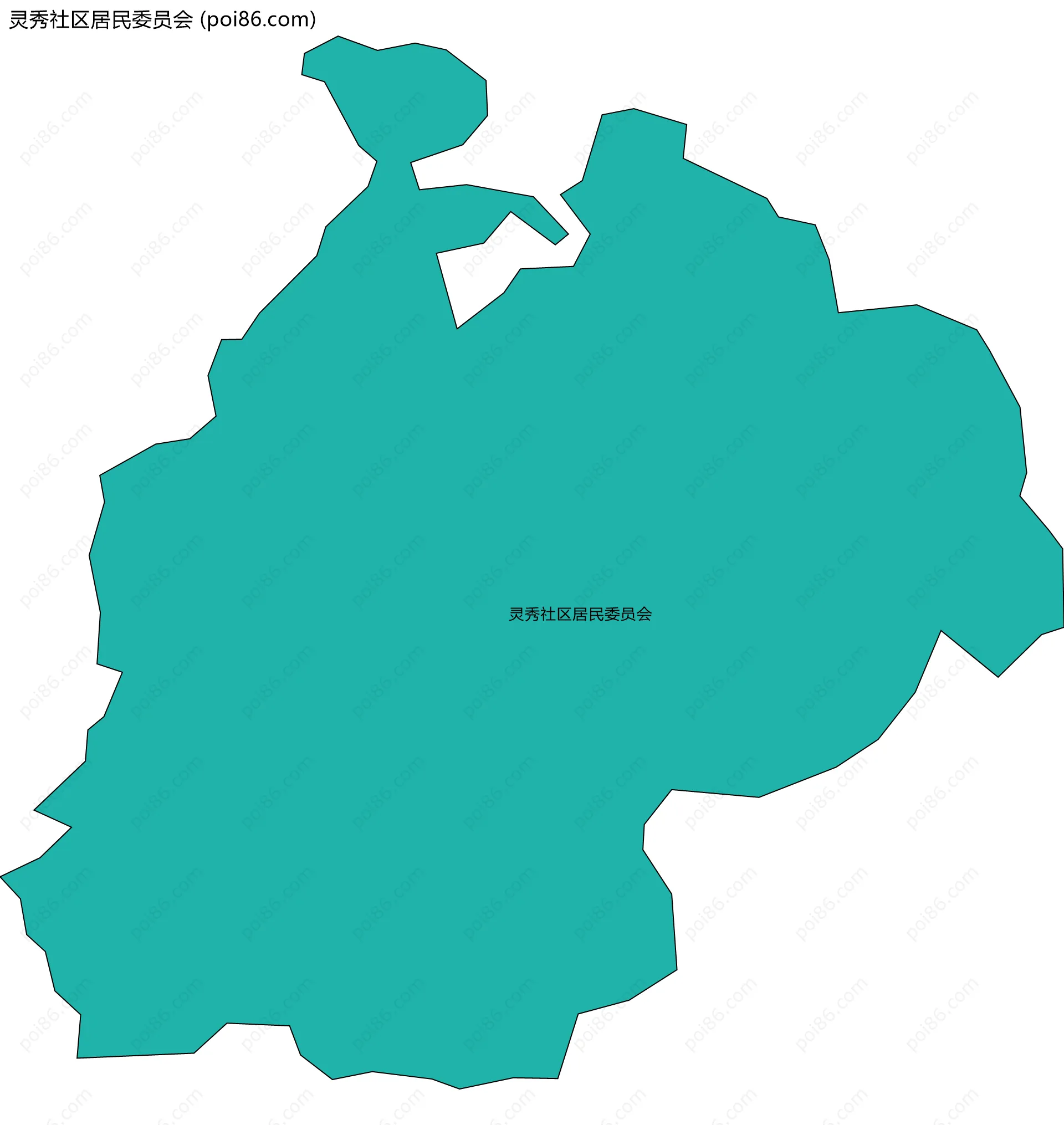 灵秀社区居民委员会边界地图