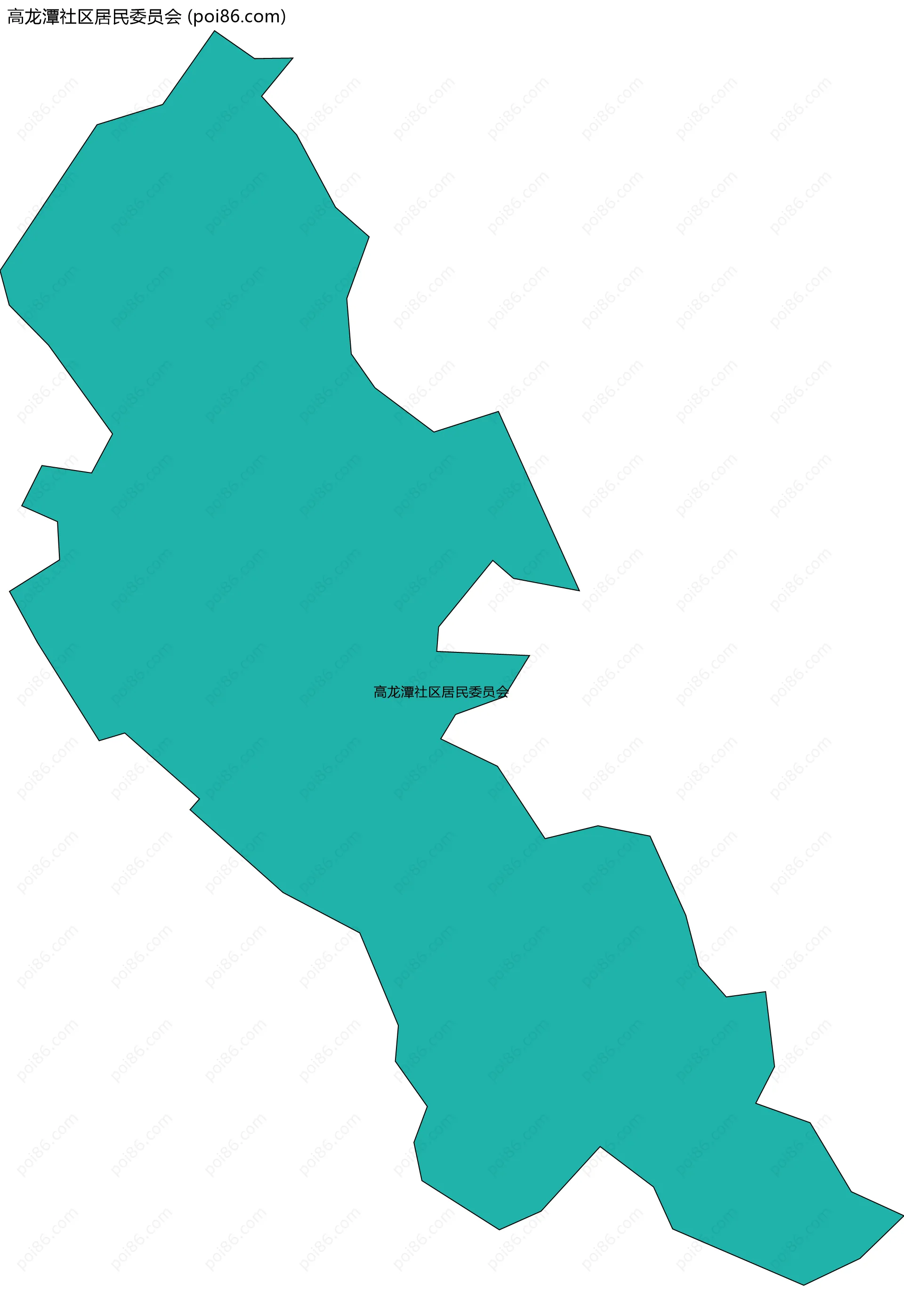 高龙潭社区居民委员会边界地图