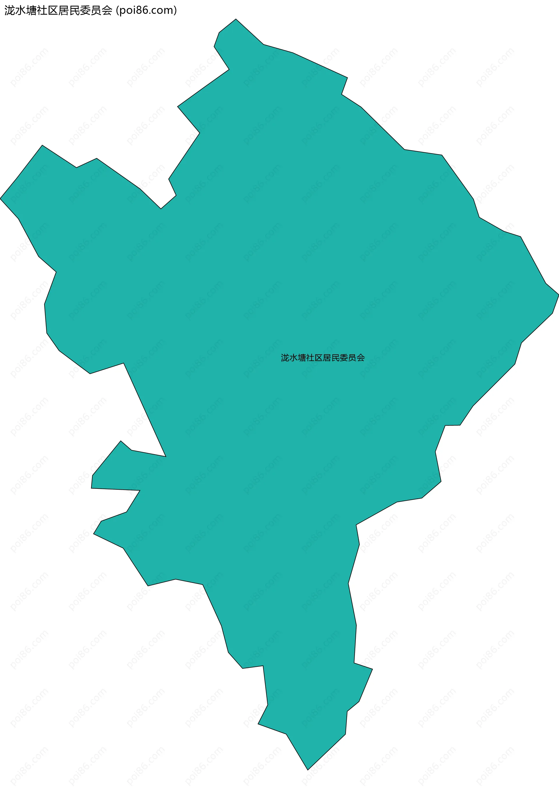 泷水塘社区居民委员会边界地图