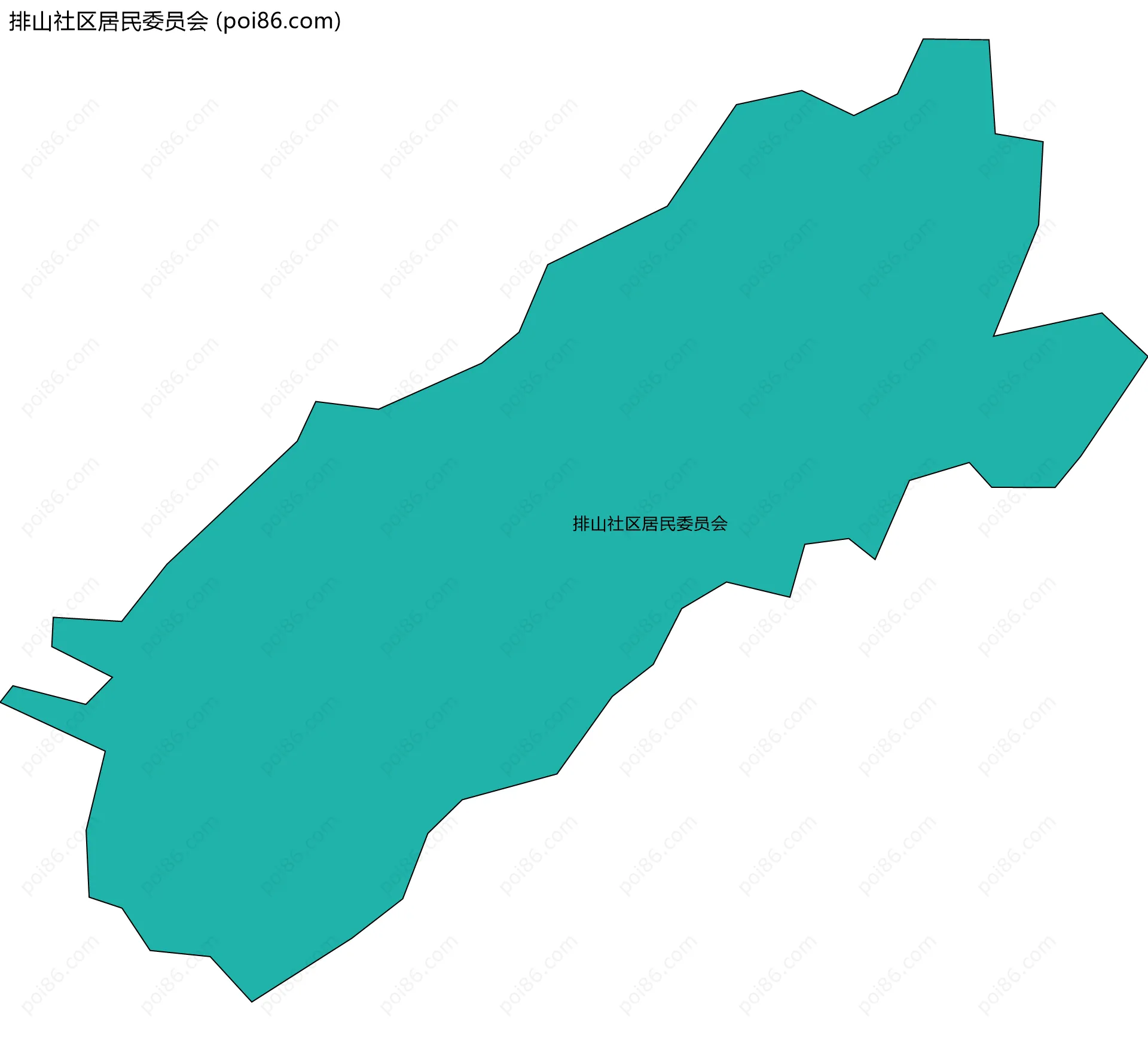 排山社区居民委员会边界地图