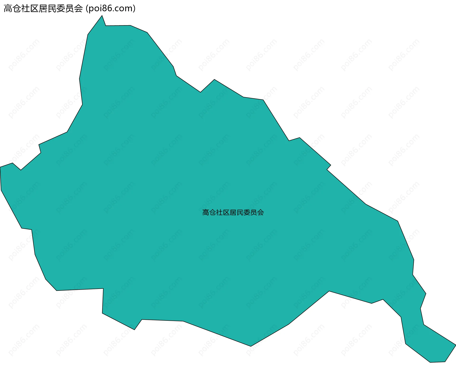 高仓社区居民委员会边界地图