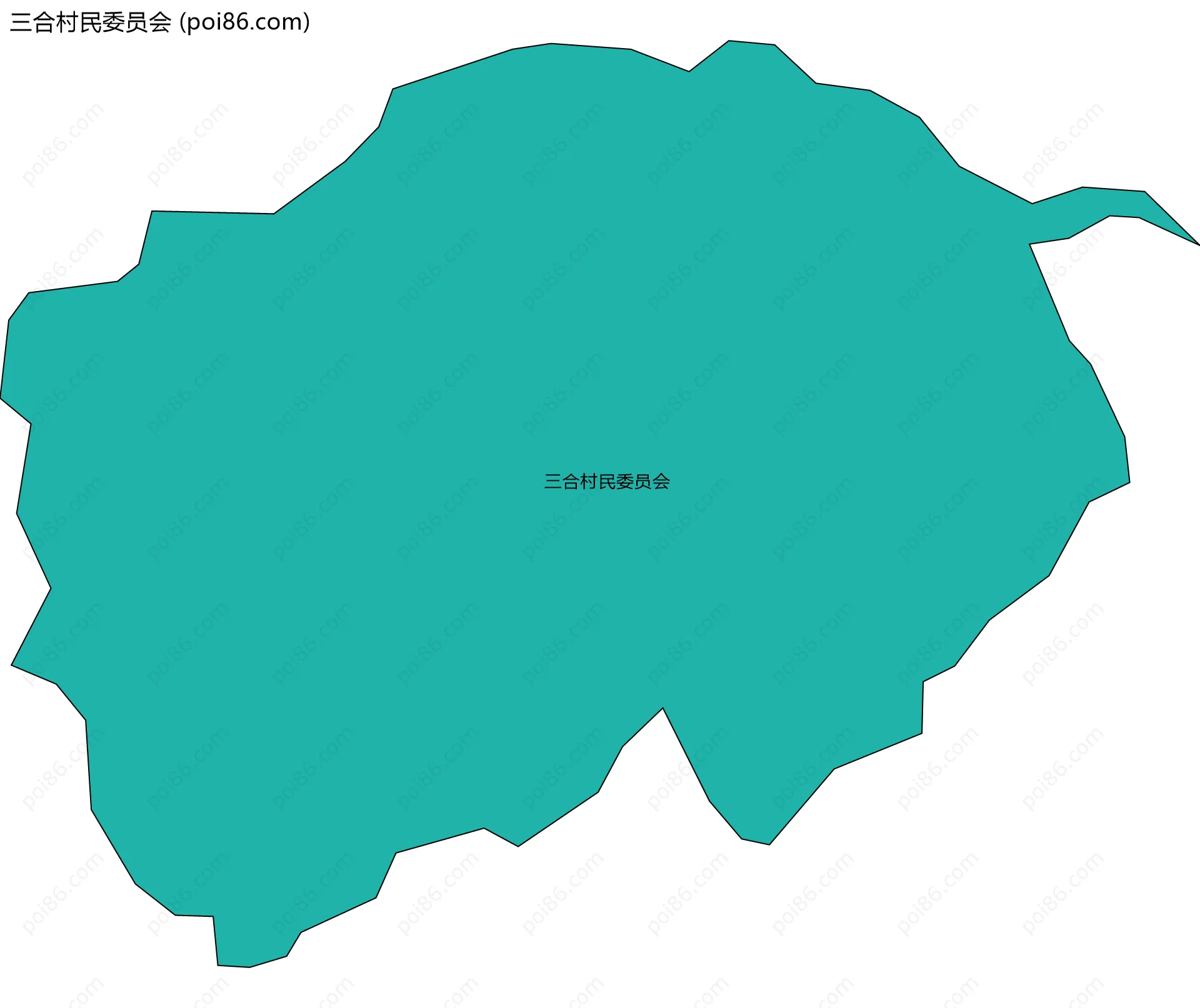 三合村民委员会边界地图