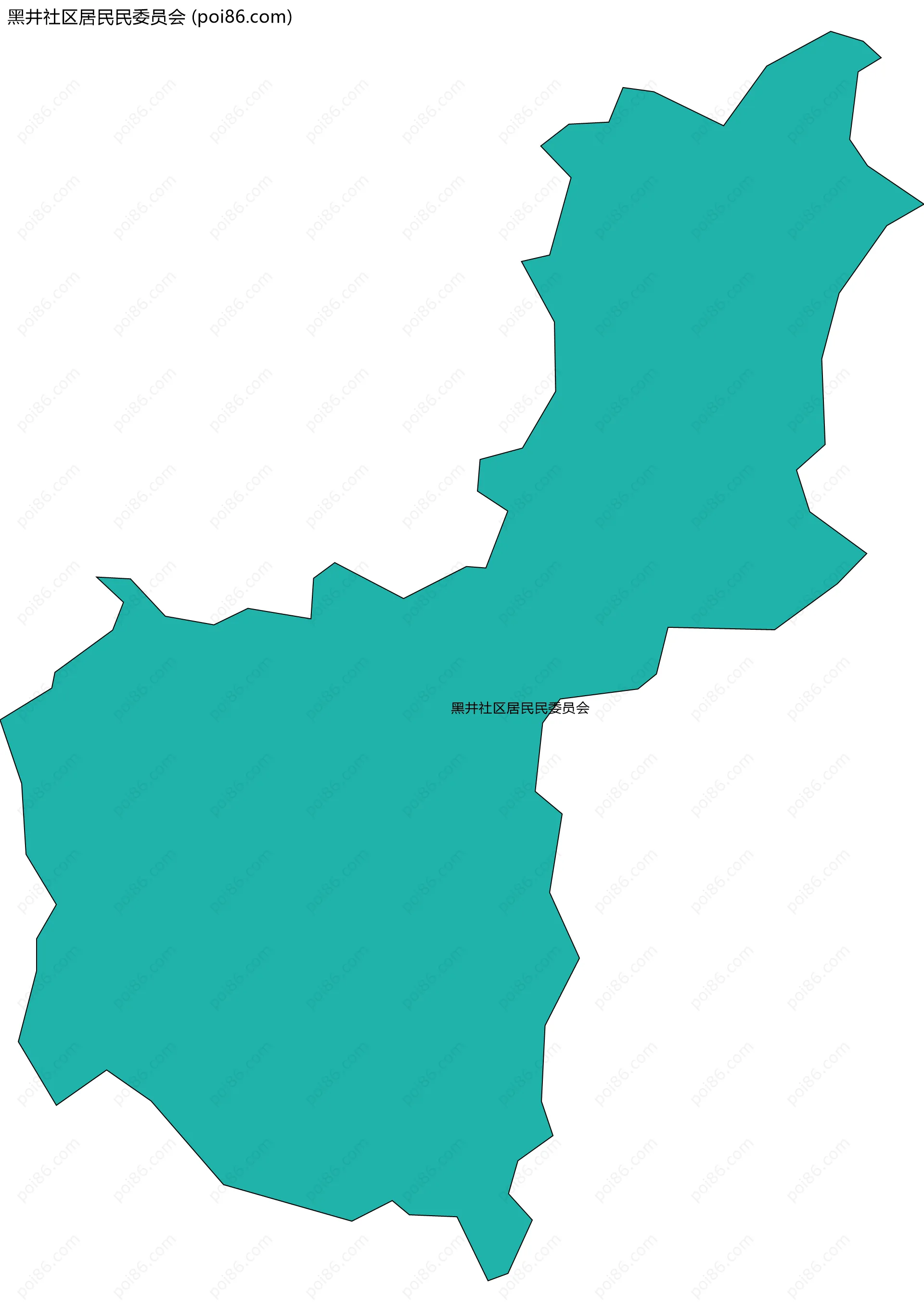 黑井社区居民民委员会边界地图