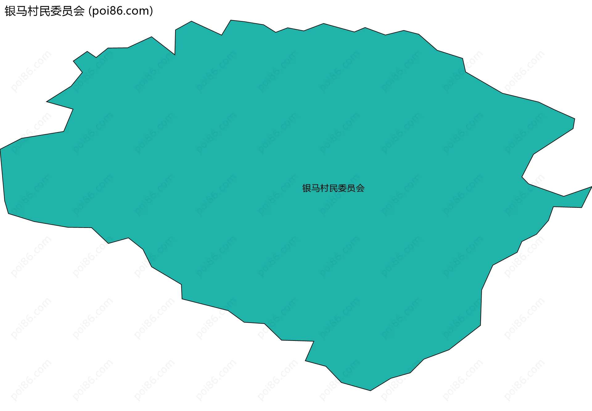 银马村民委员会边界地图