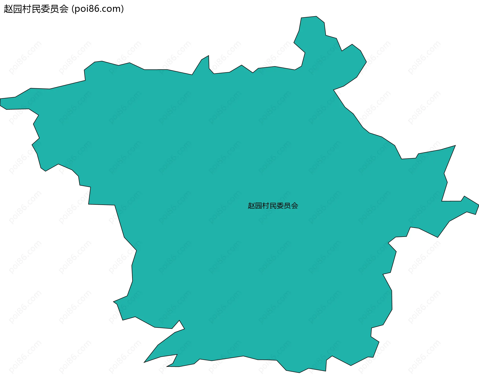 赵园村民委员会边界地图