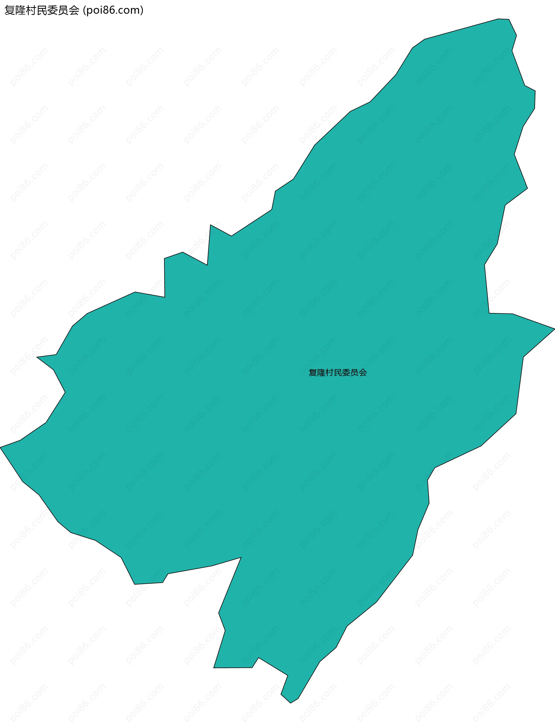 复隆村民委员会边界地图
