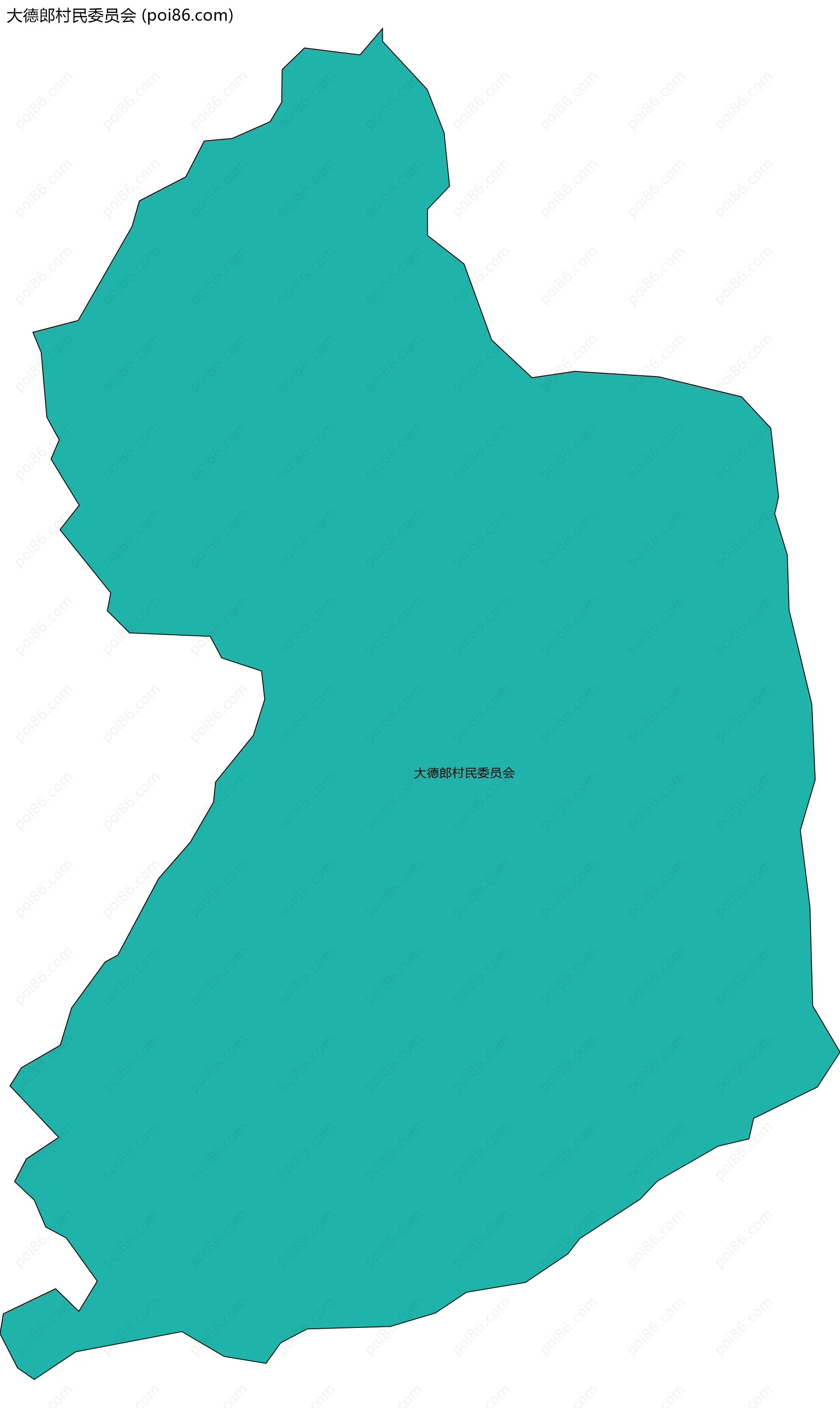 大德郎村民委员会边界地图