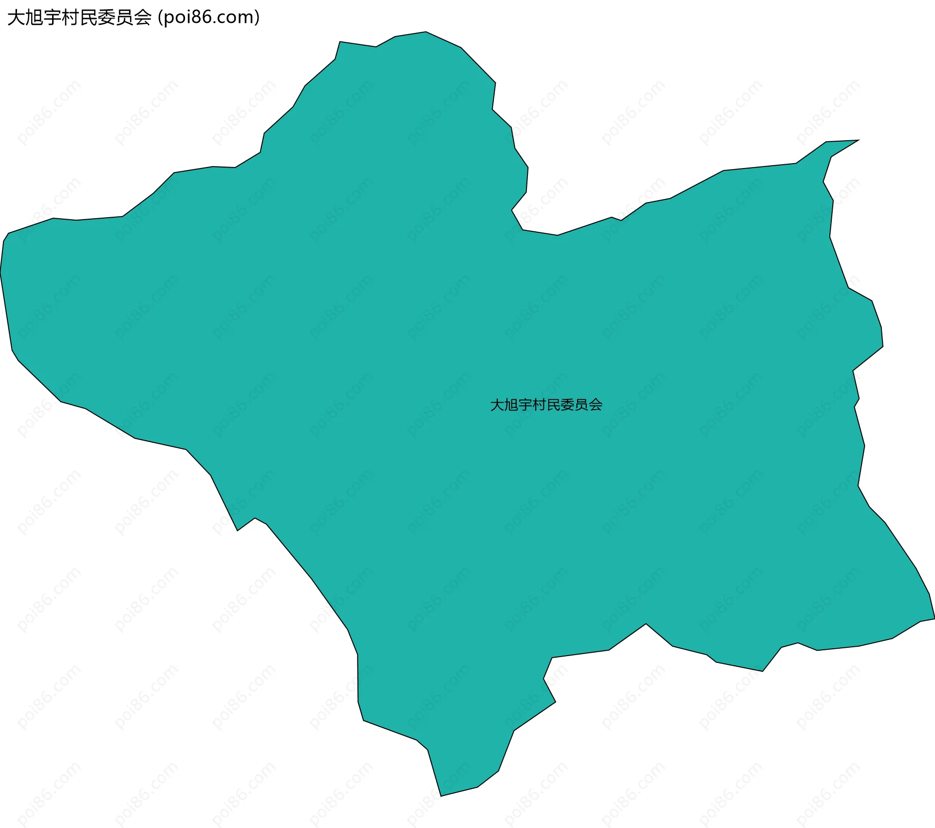 大旭宇村民委员会边界地图