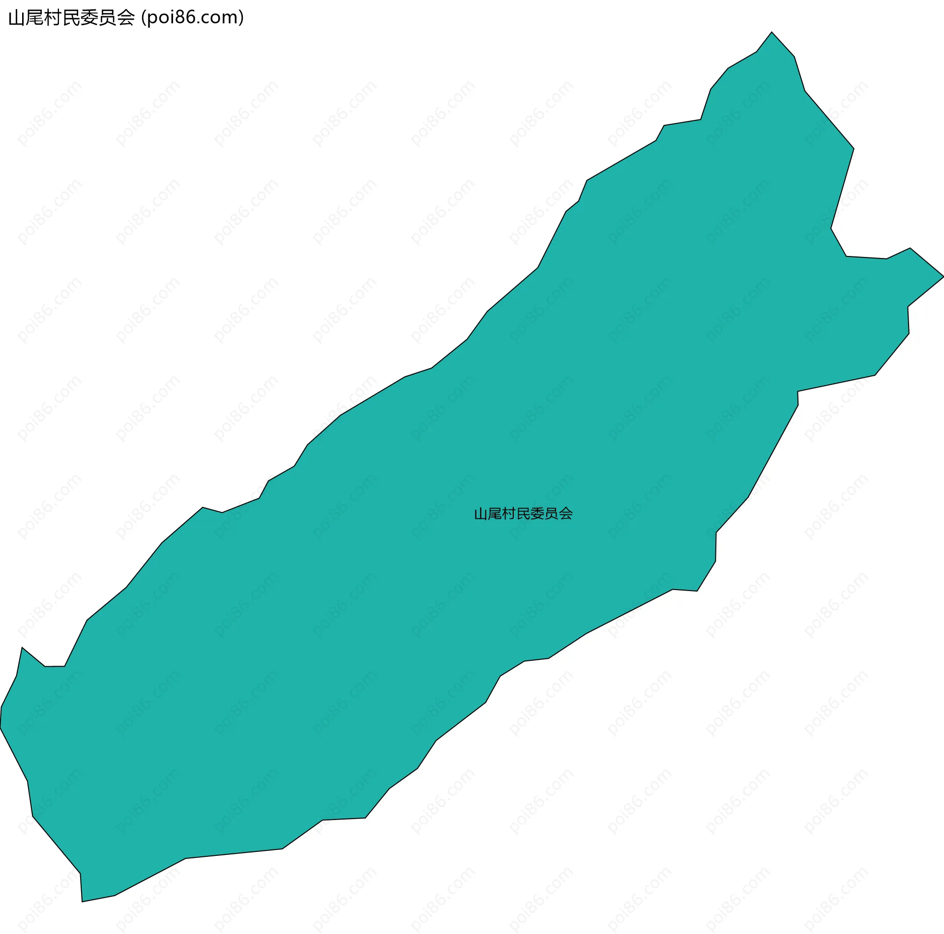 山尾村民委员会边界地图