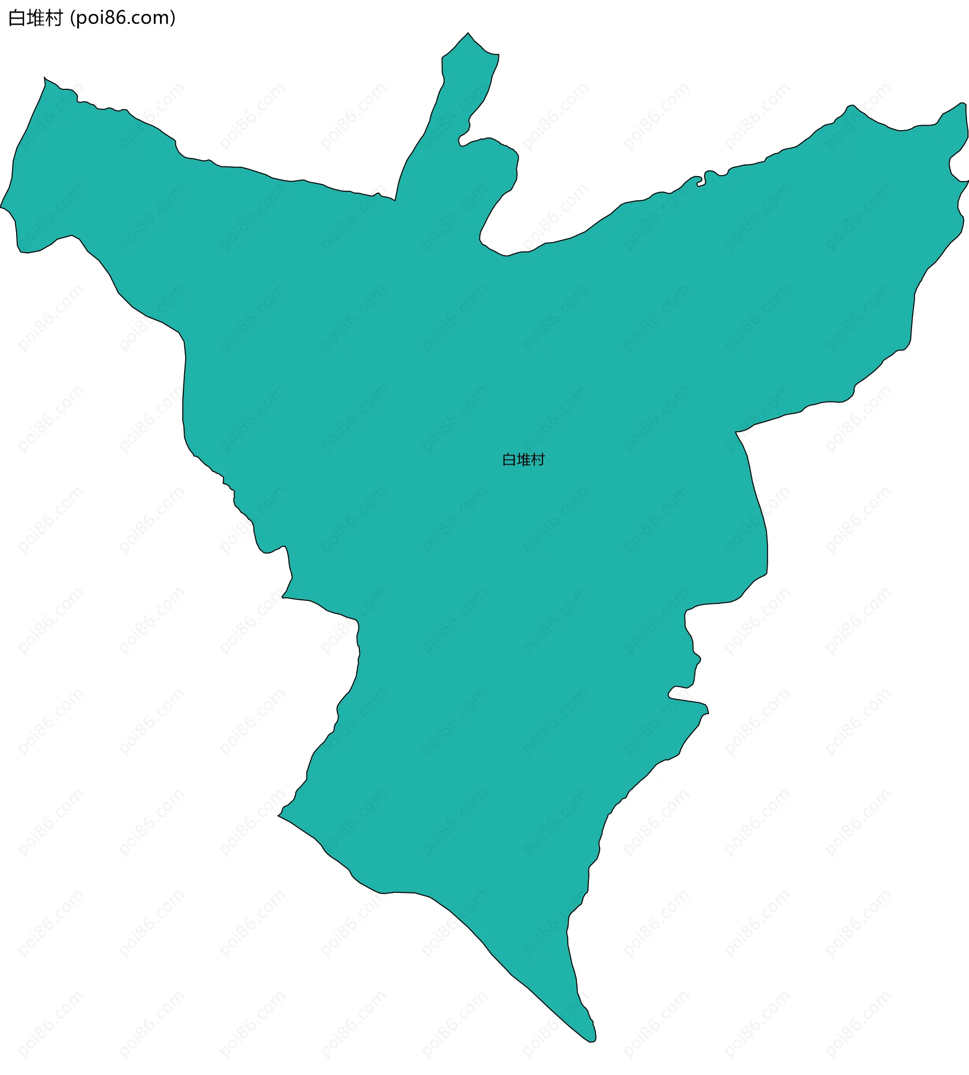 白堆村边界地图