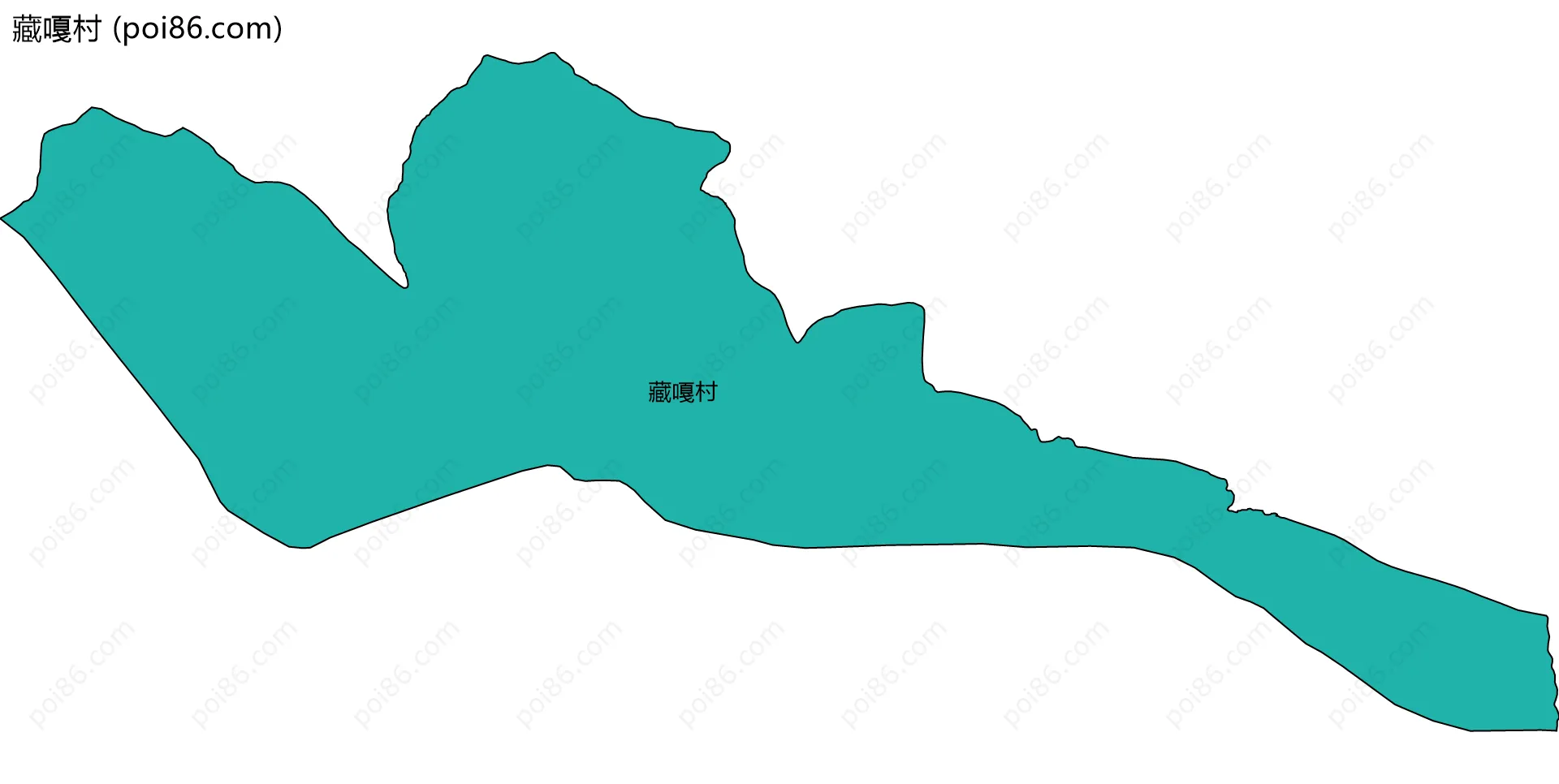 藏嘎村边界地图