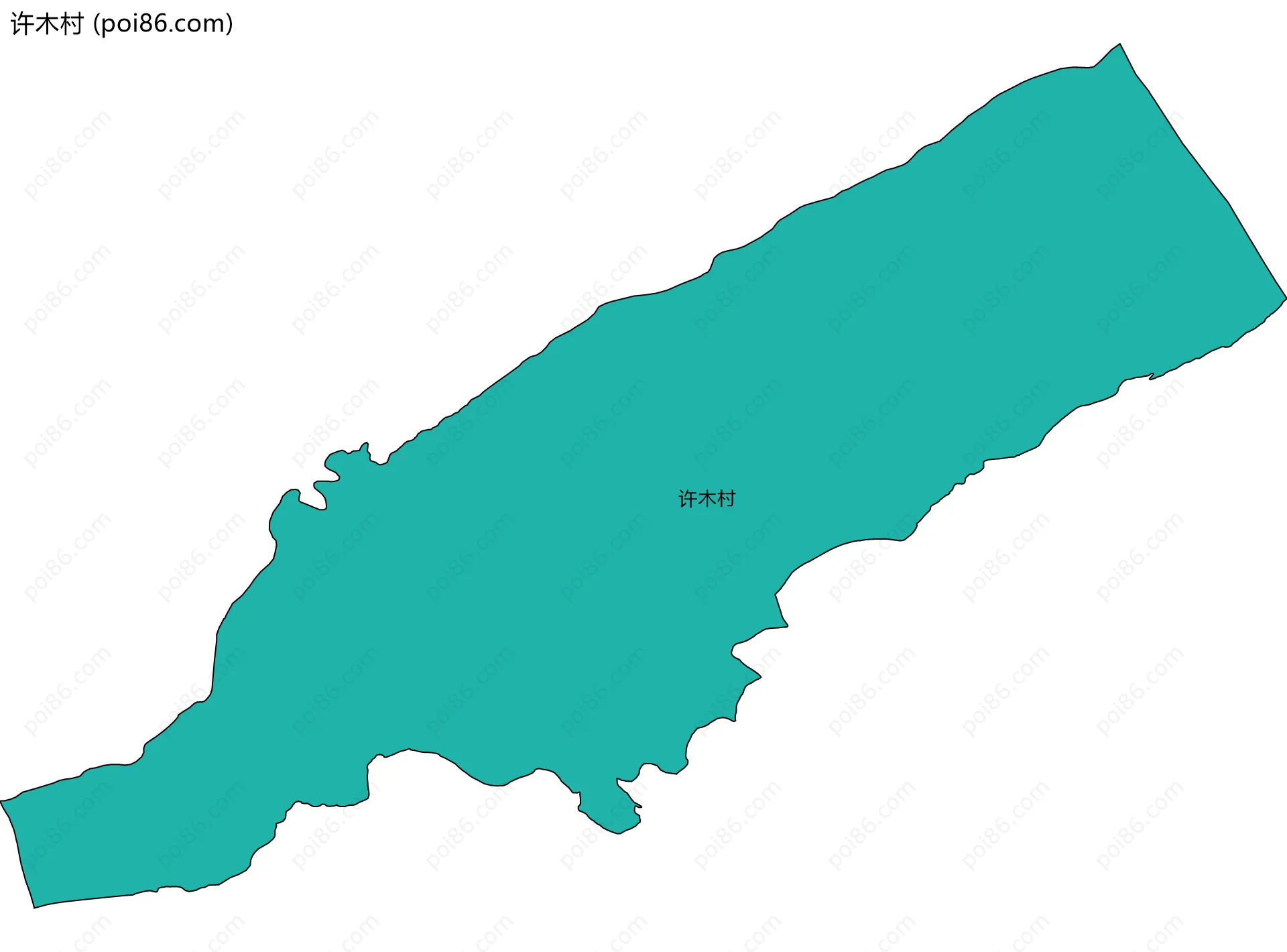 许木村边界地图