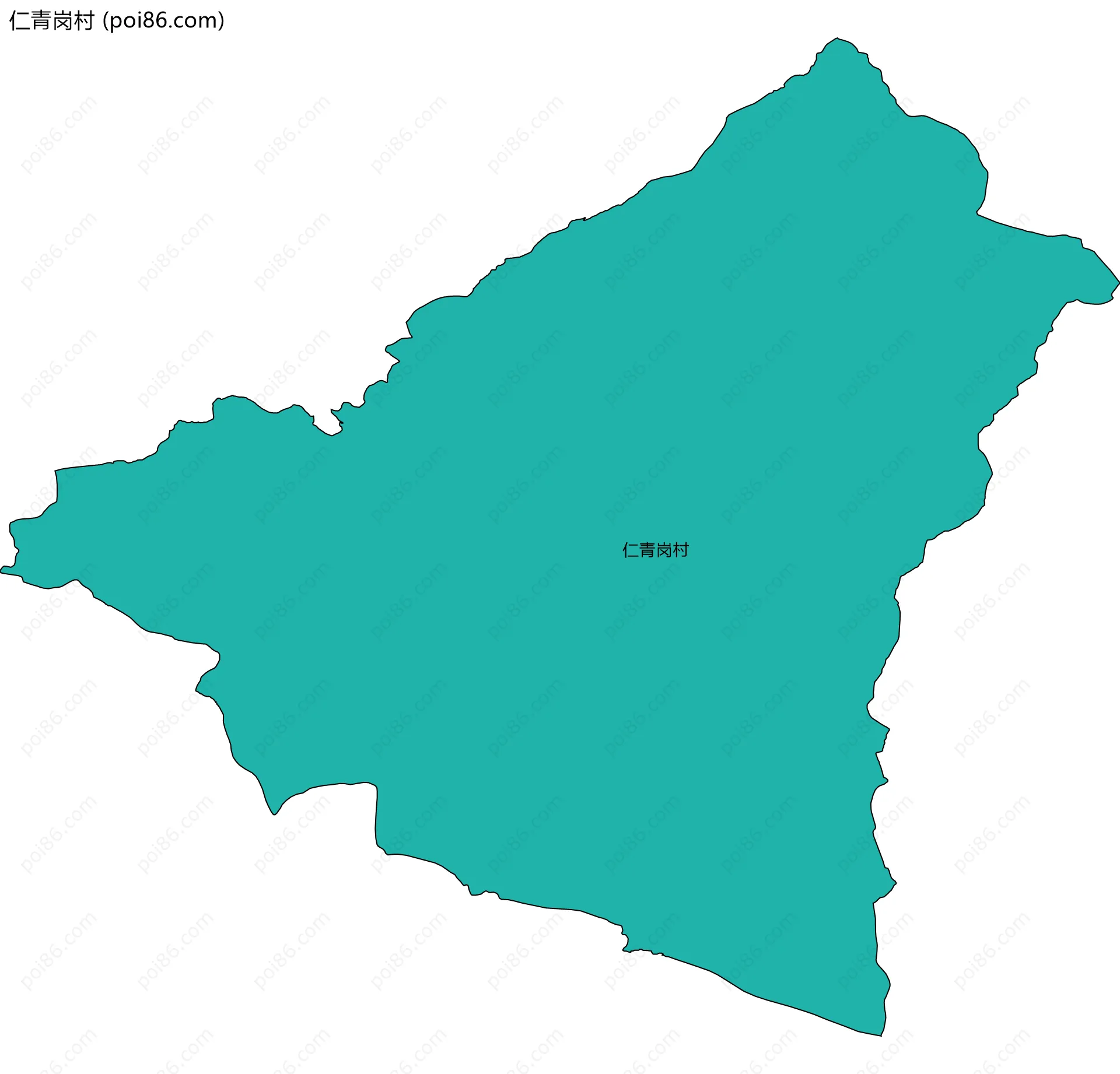 仁青岗村边界地图