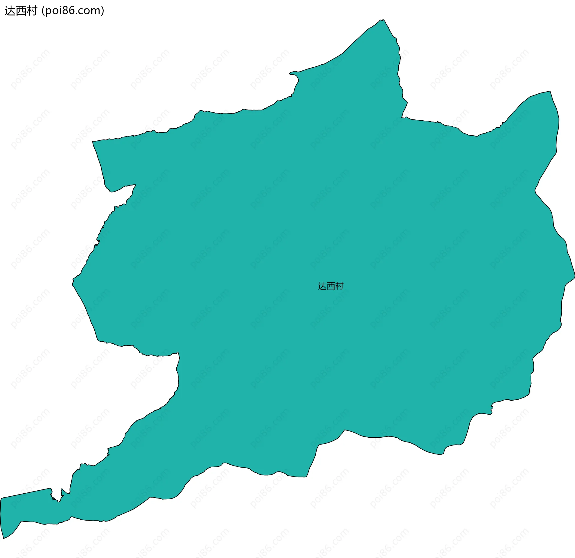 达西村边界地图