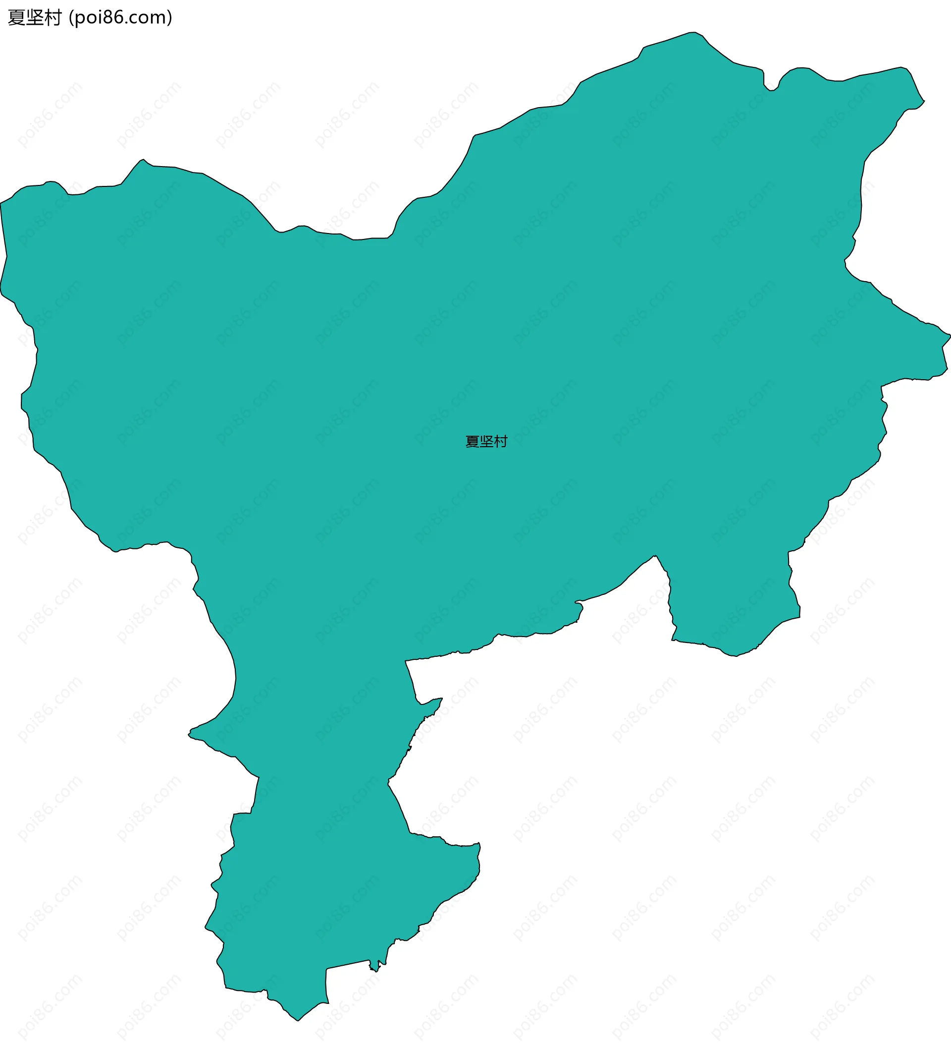 夏坚村边界地图
