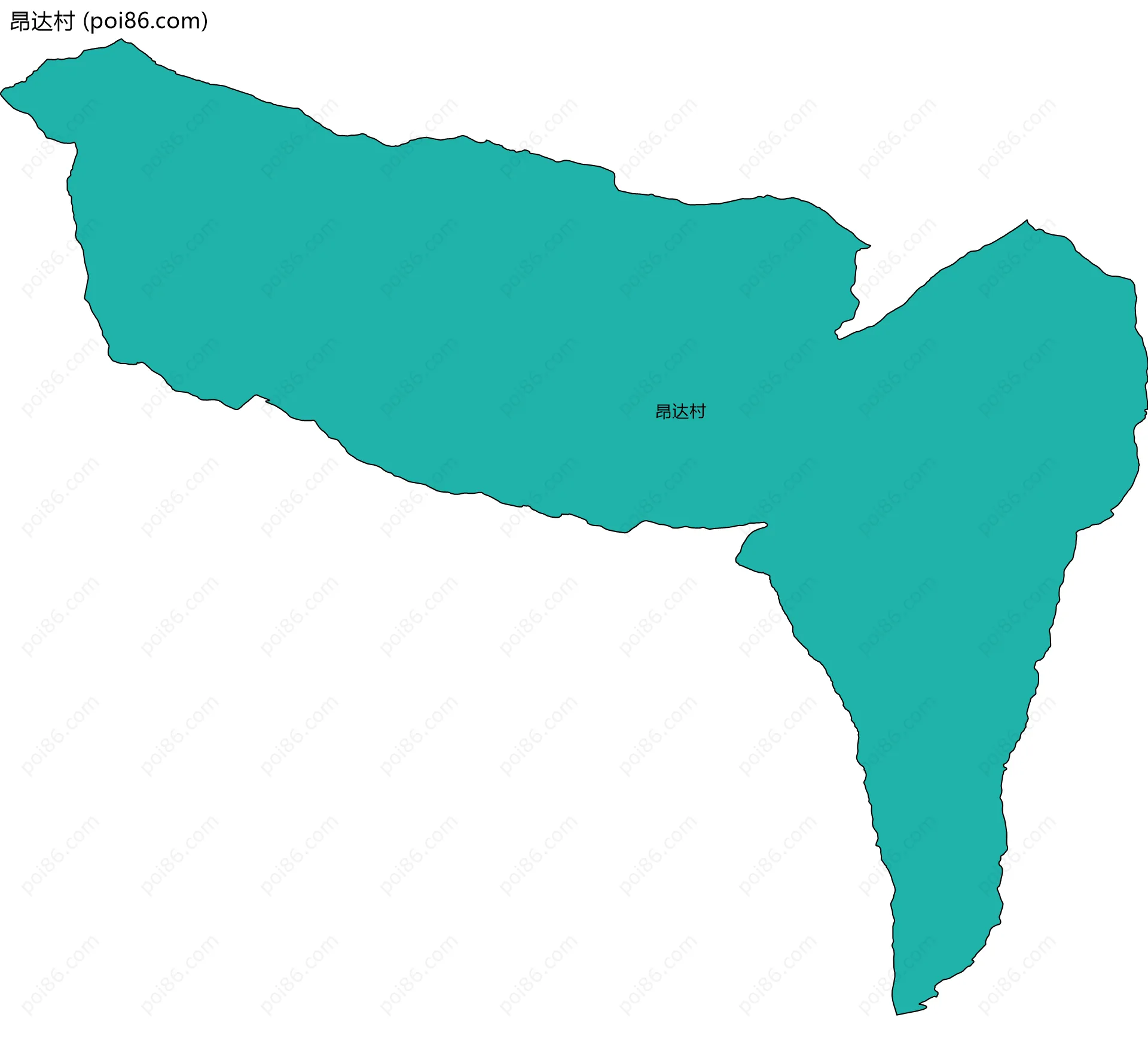 昂达村边界地图