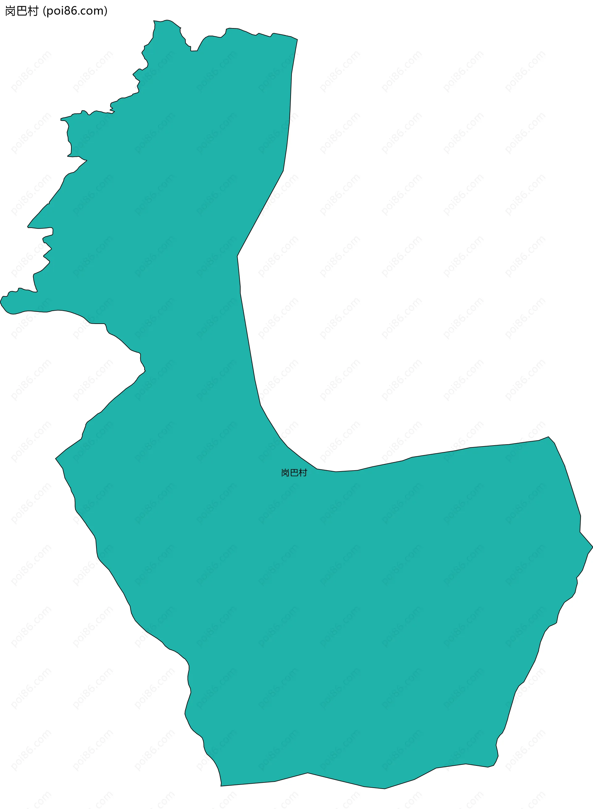 岗巴村边界地图