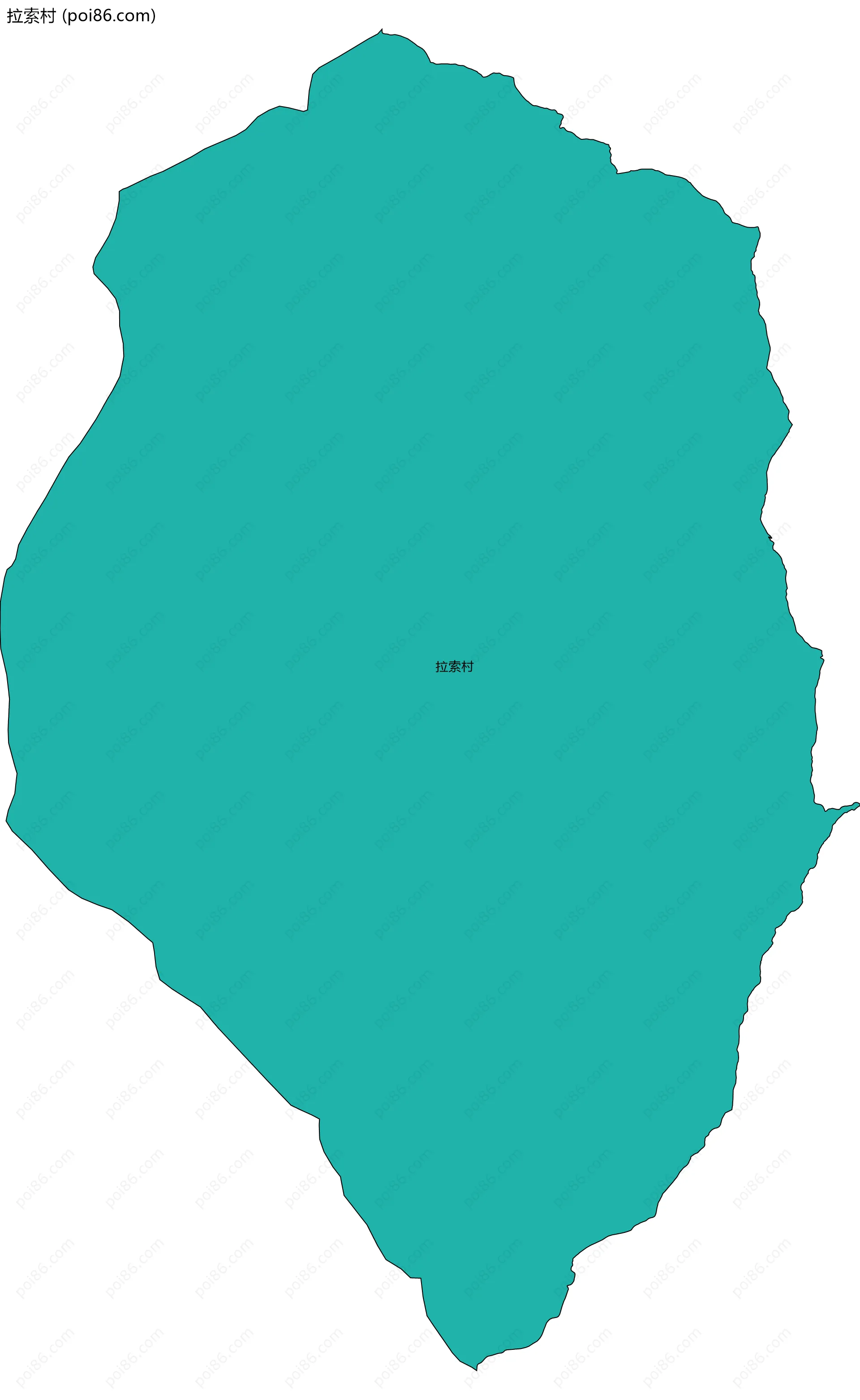 拉索村边界地图