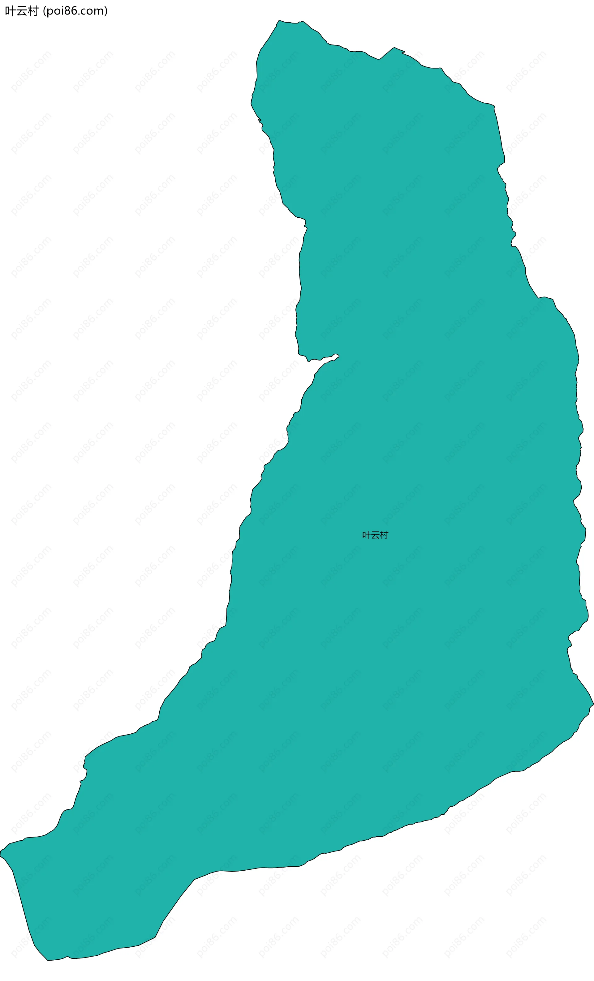 叶云村边界地图