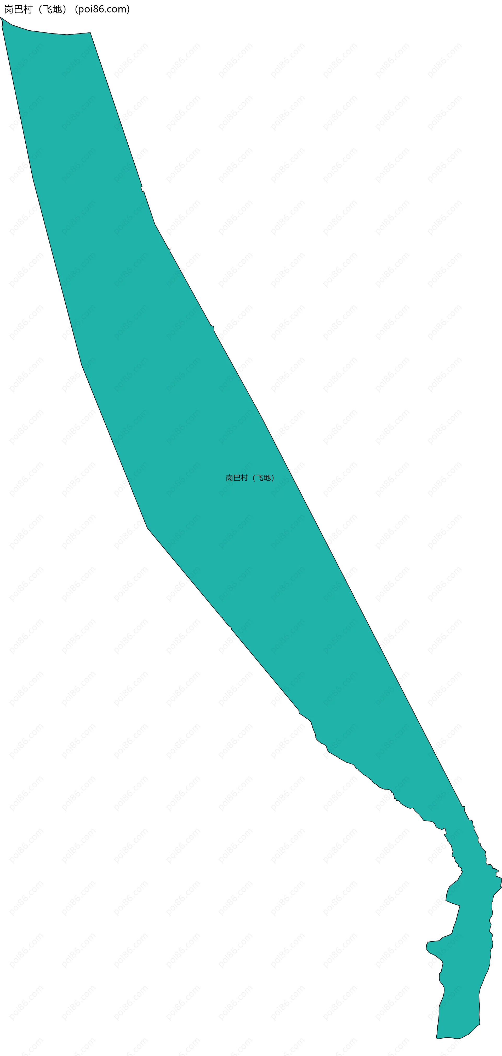 岗巴村（飞地）边界地图
