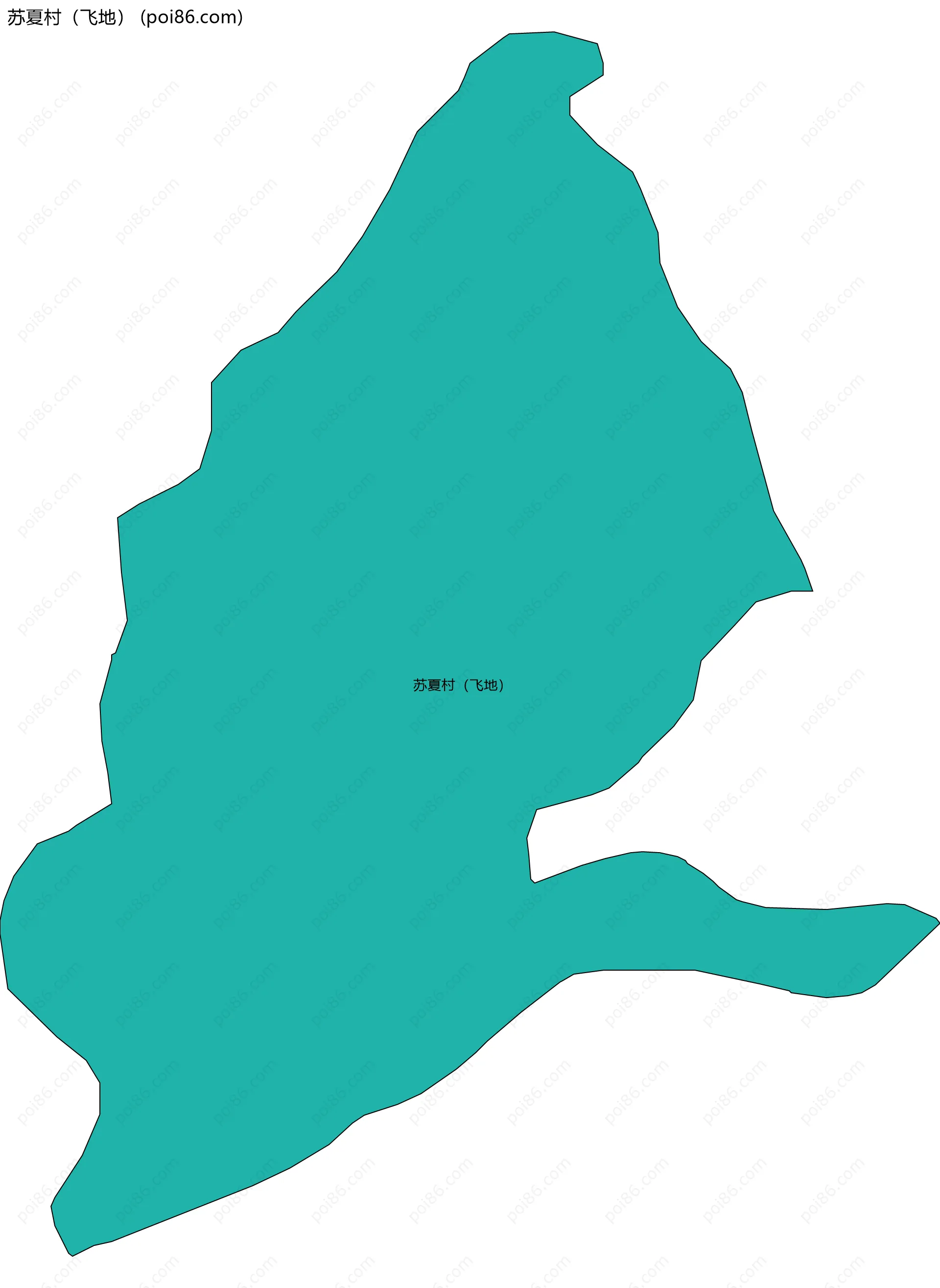 苏夏村（飞地）边界地图