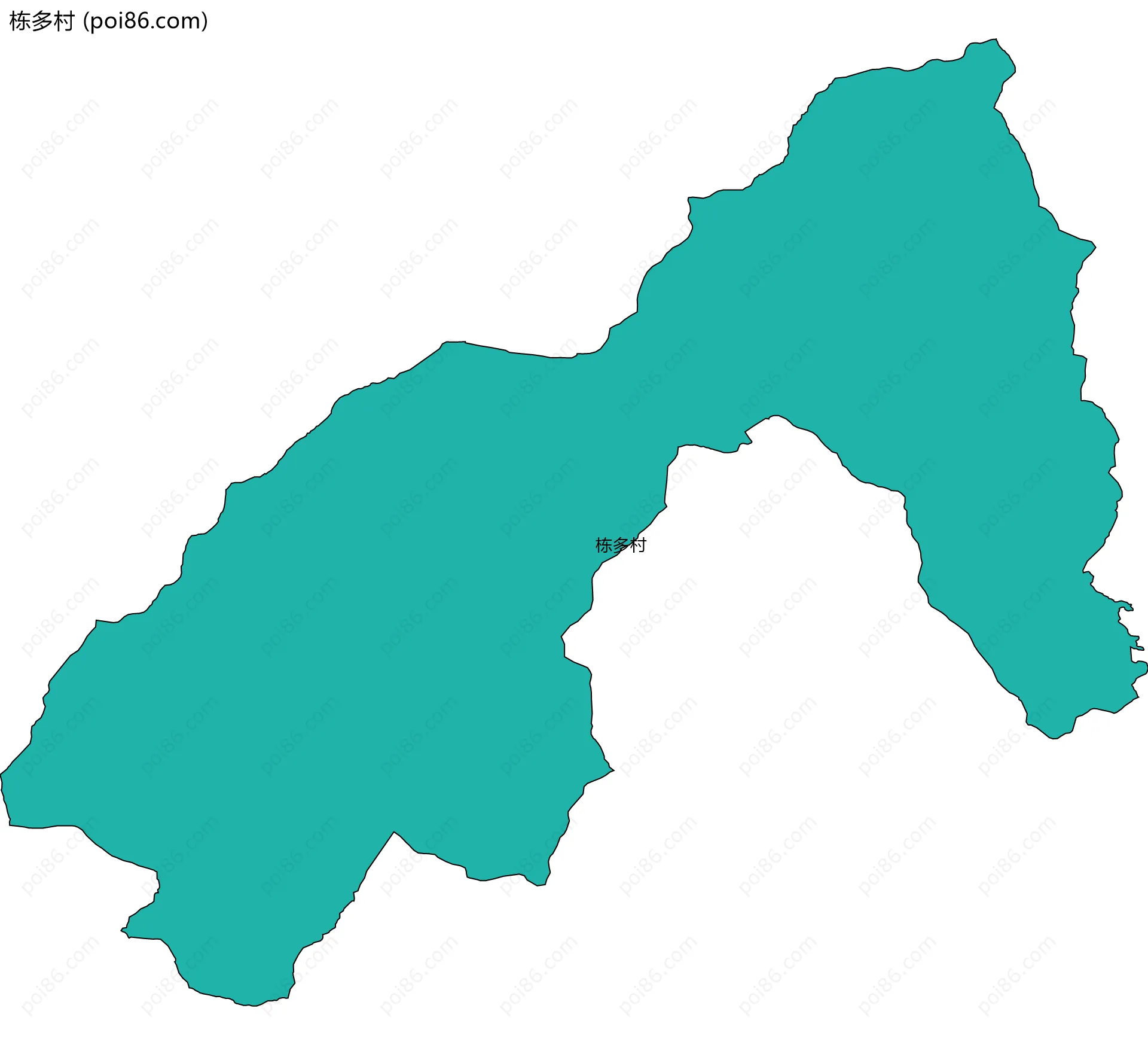 栋多村边界地图