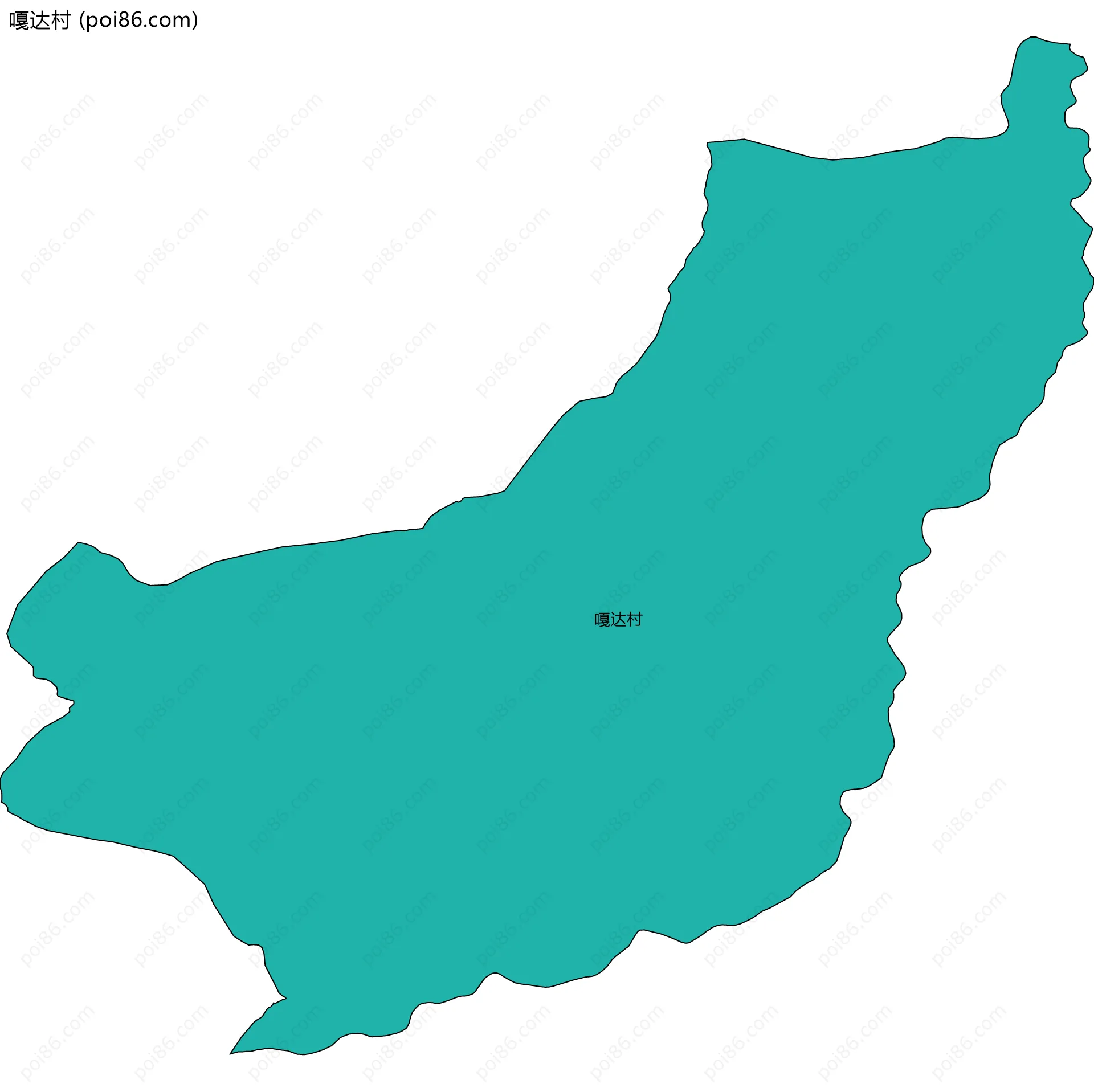 嘎达村边界地图