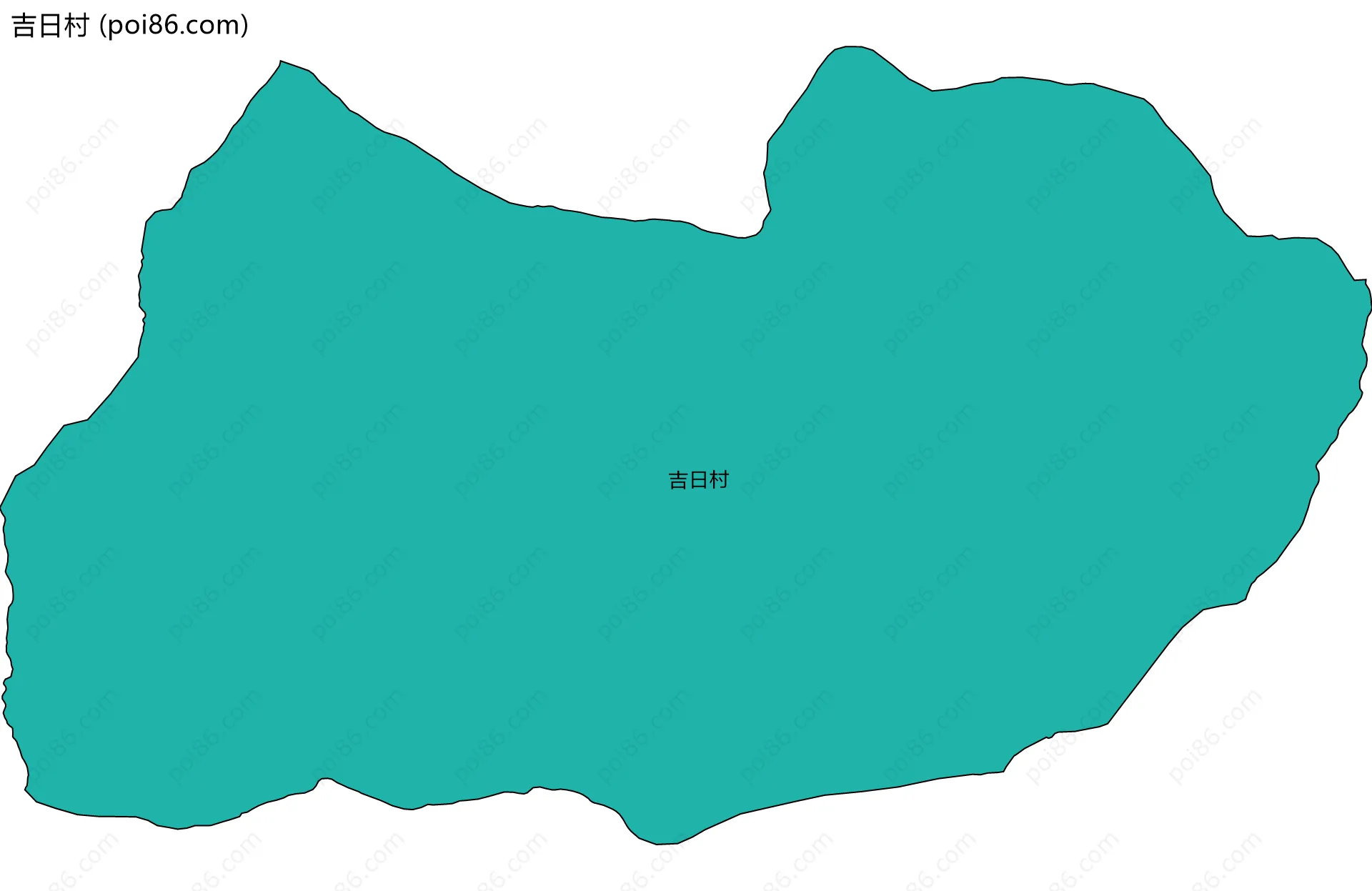 吉日村边界地图