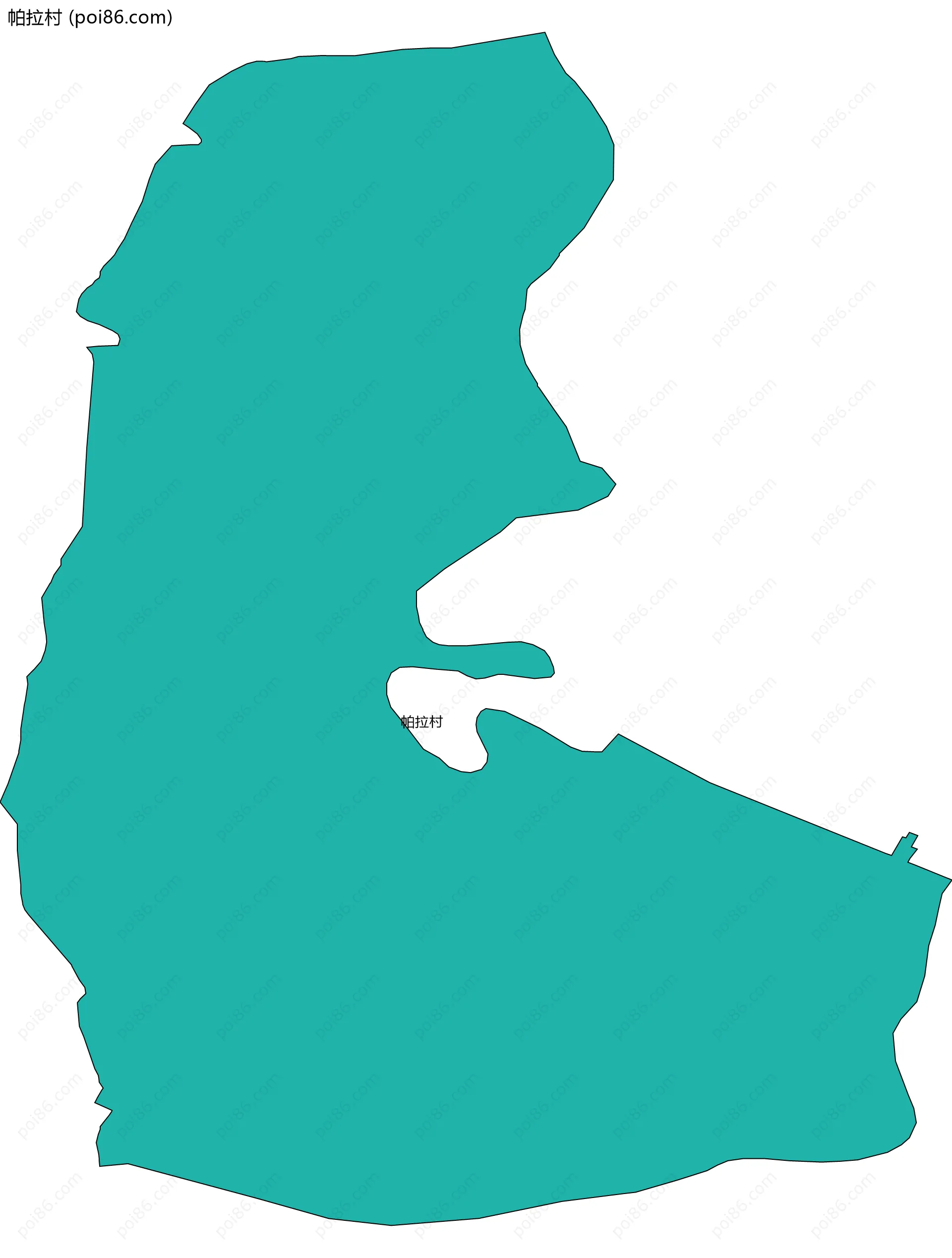 帕拉村边界地图