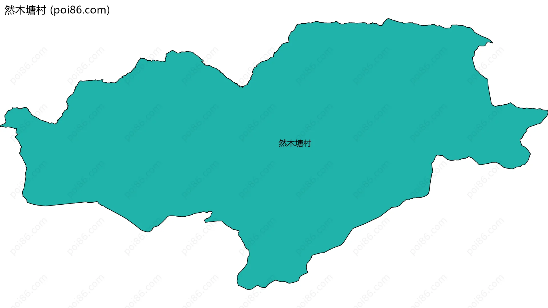 然木塘村边界地图