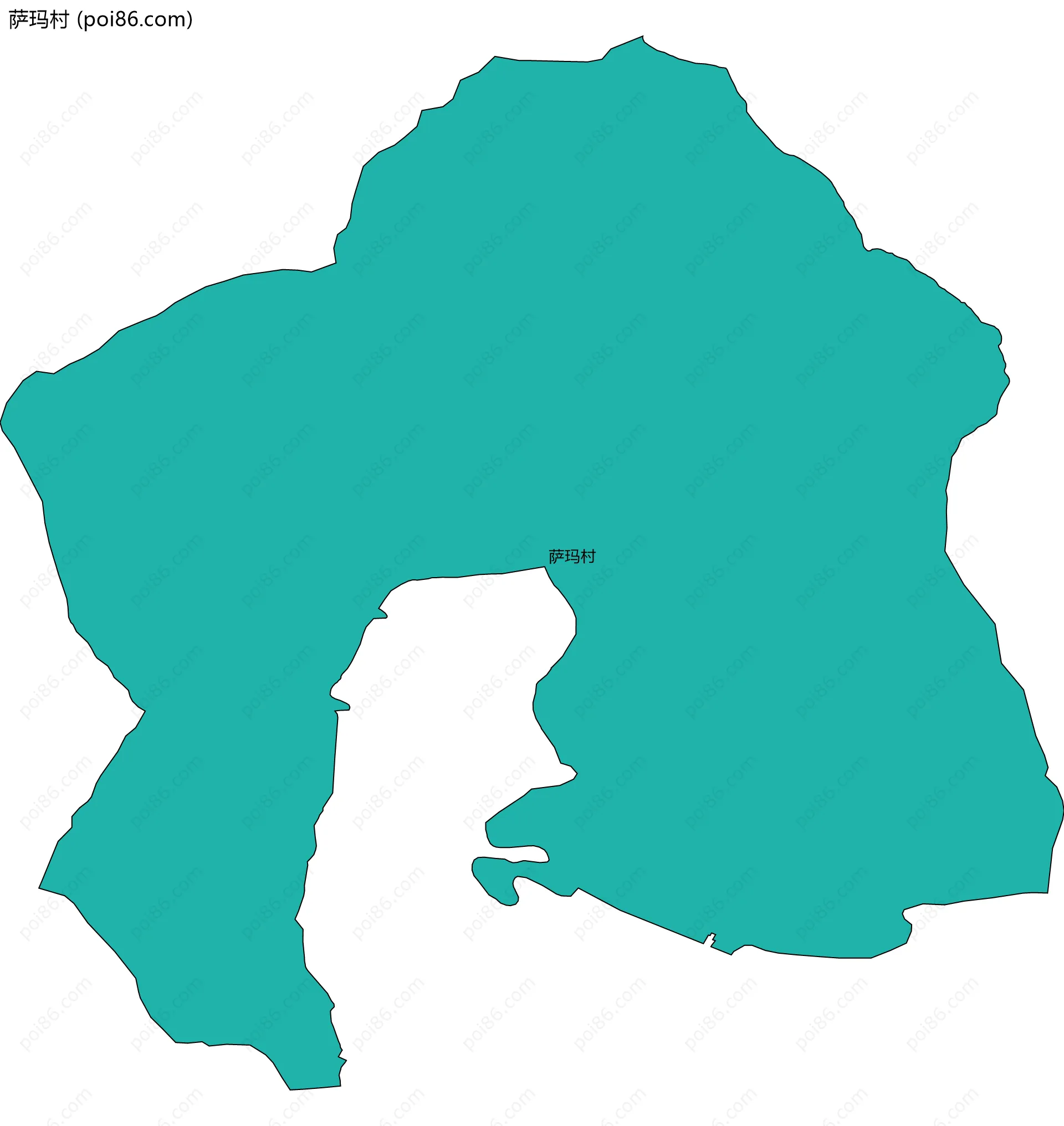 萨玛村边界地图