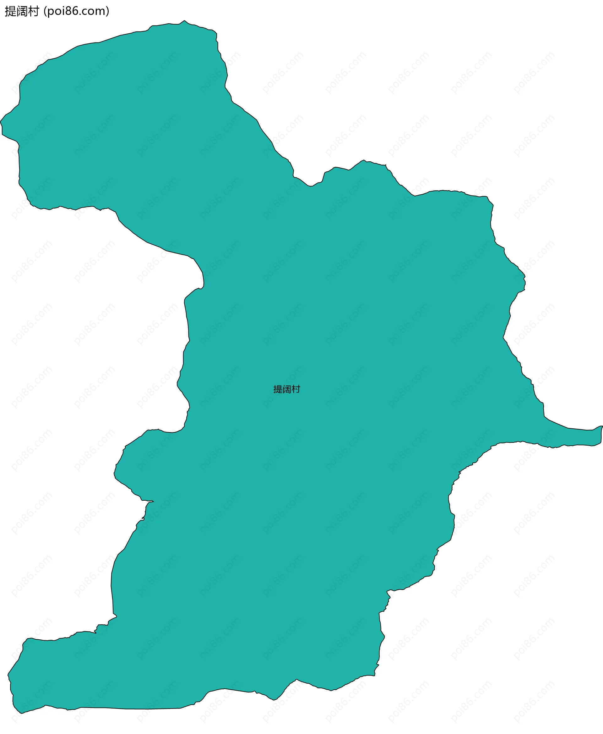 提阔村边界地图