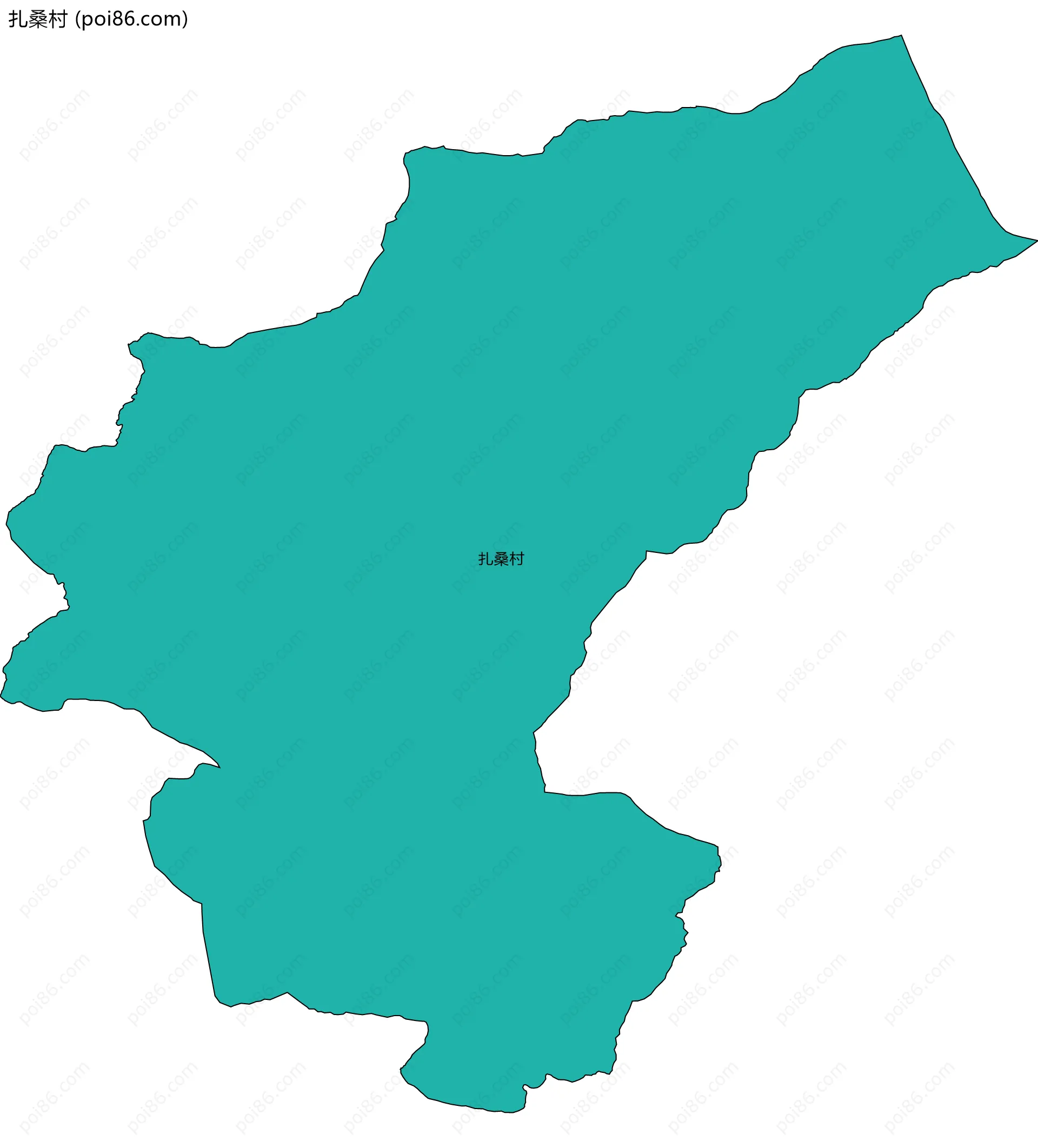 扎桑村边界地图