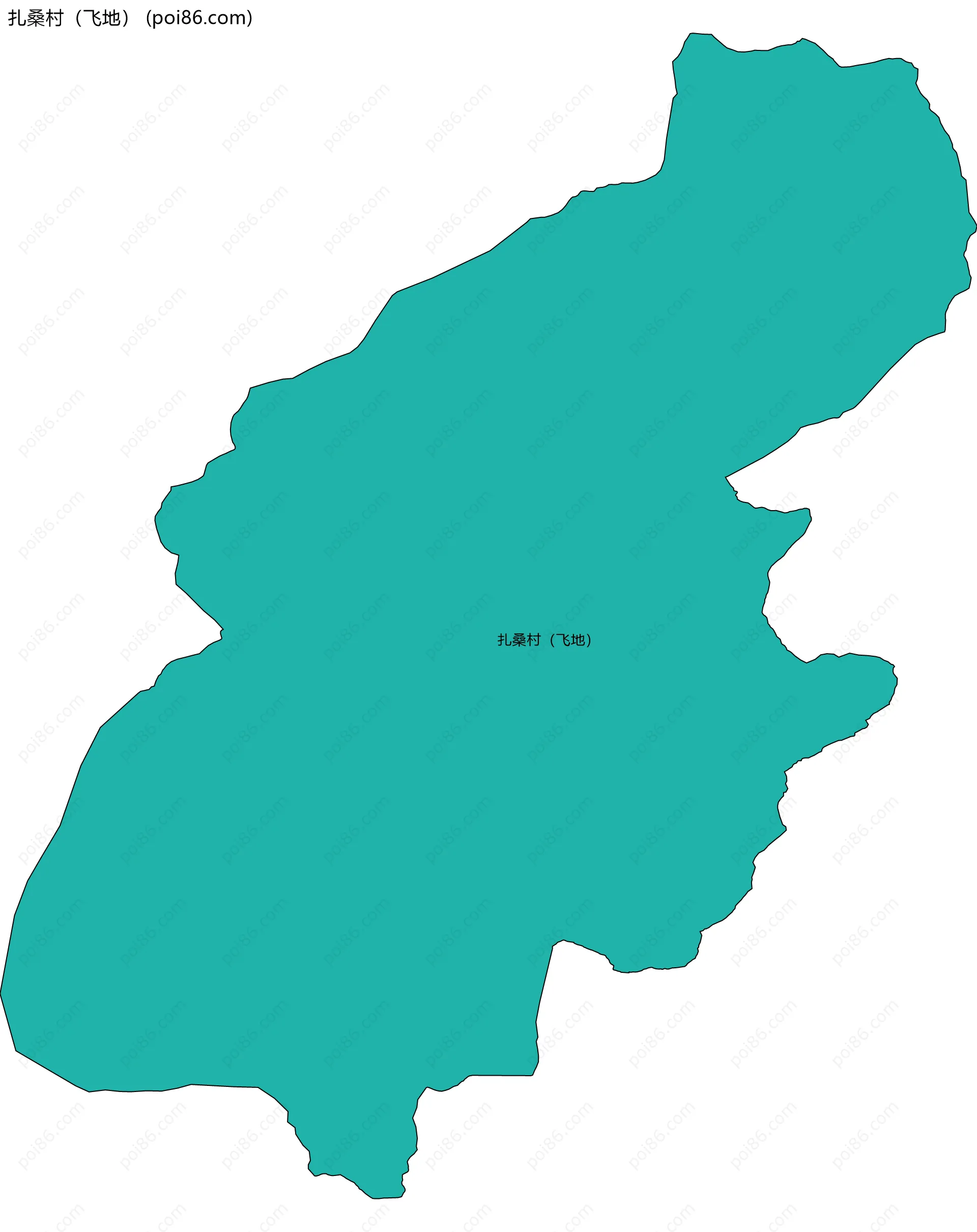 扎桑村（飞地）边界地图