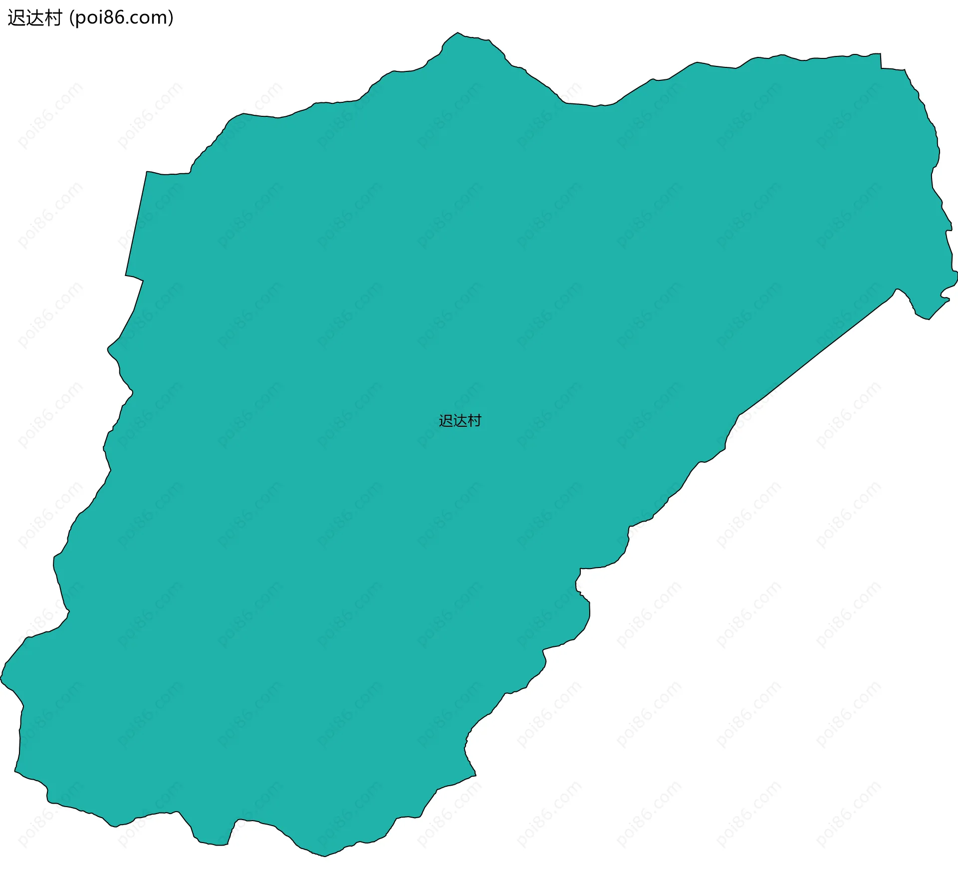 迟达村边界地图