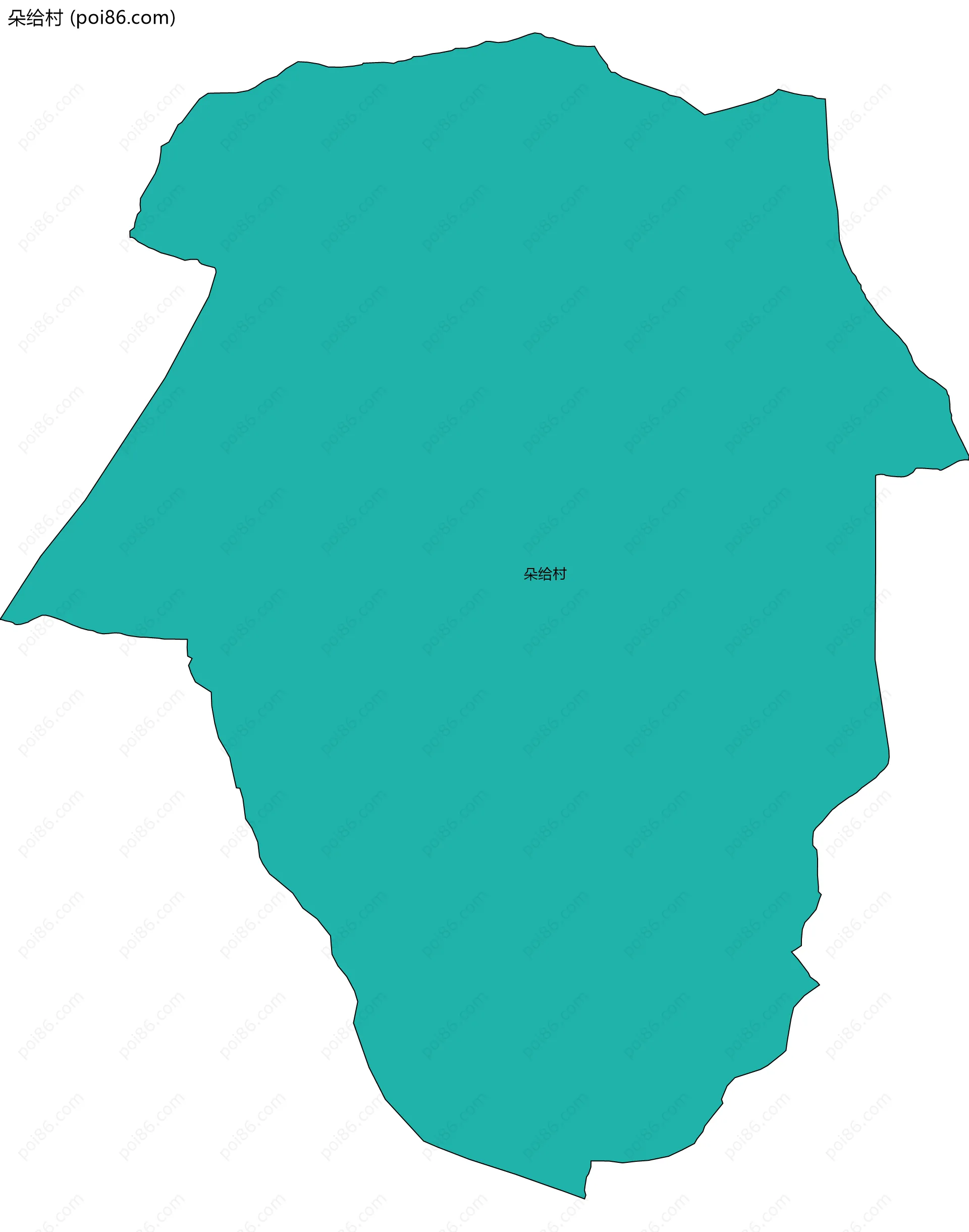 朵给村边界地图