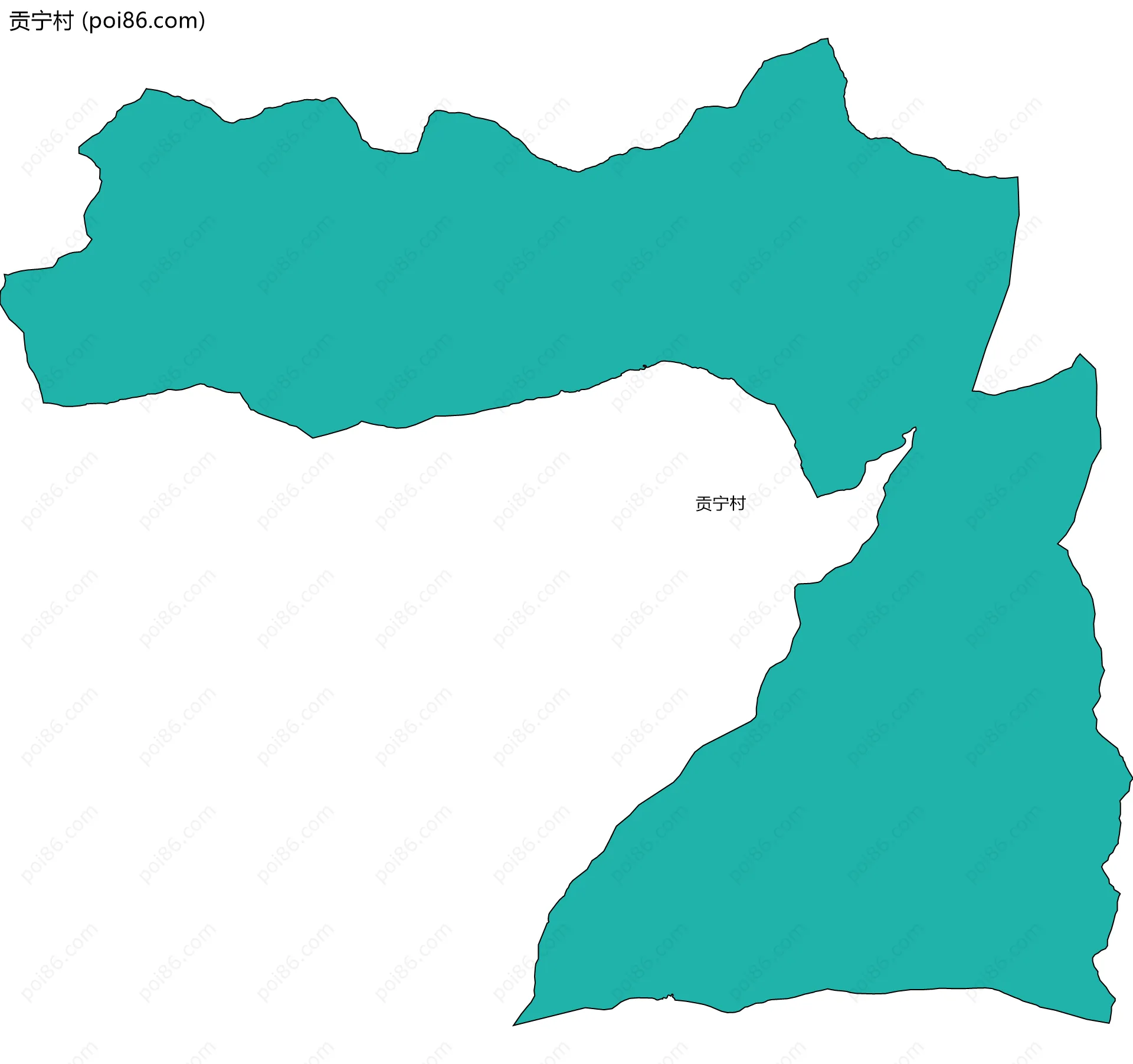 贡宁村边界地图