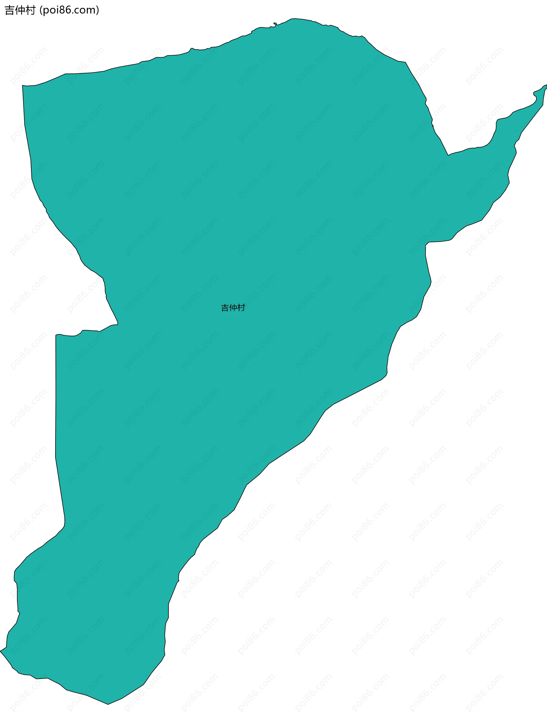 吉仲村边界地图