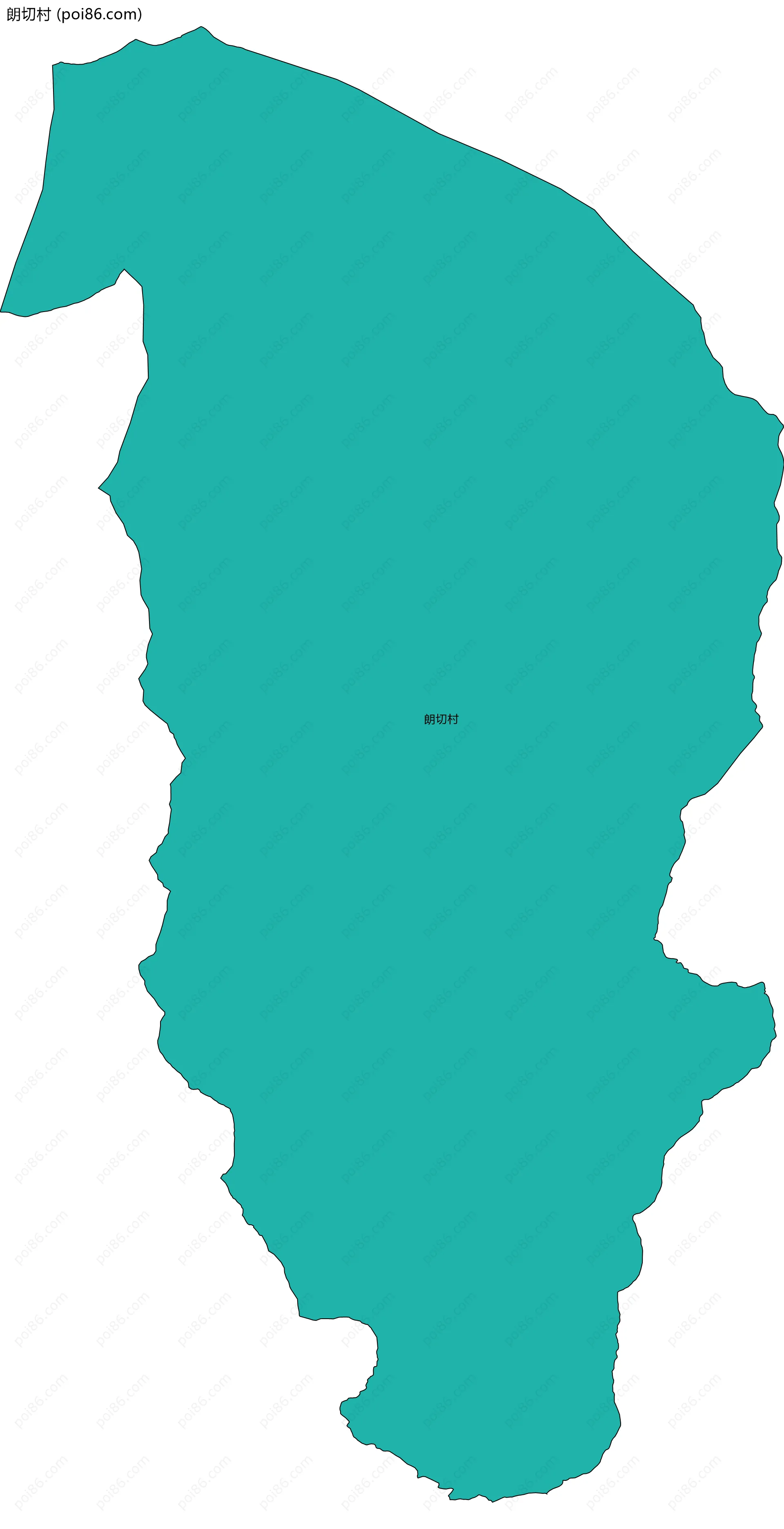 朗切村边界地图