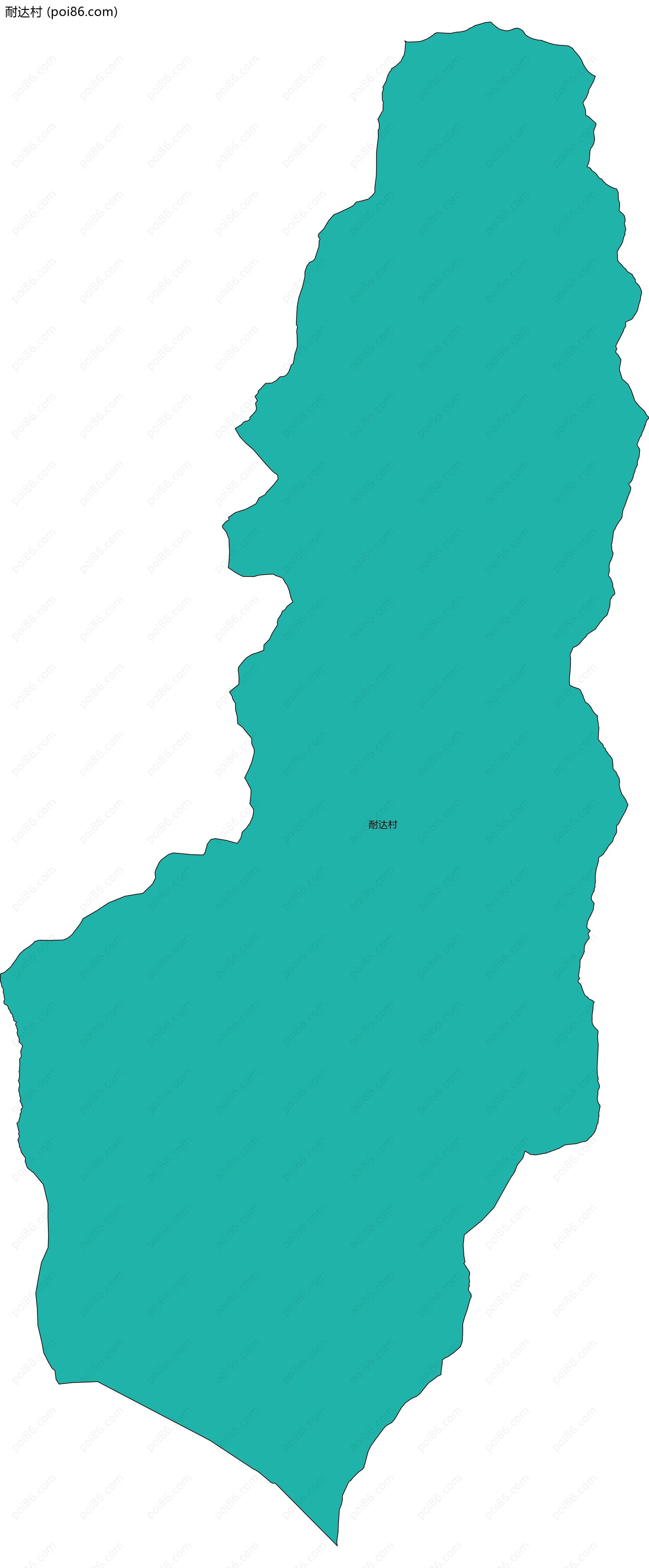 耐达村边界地图