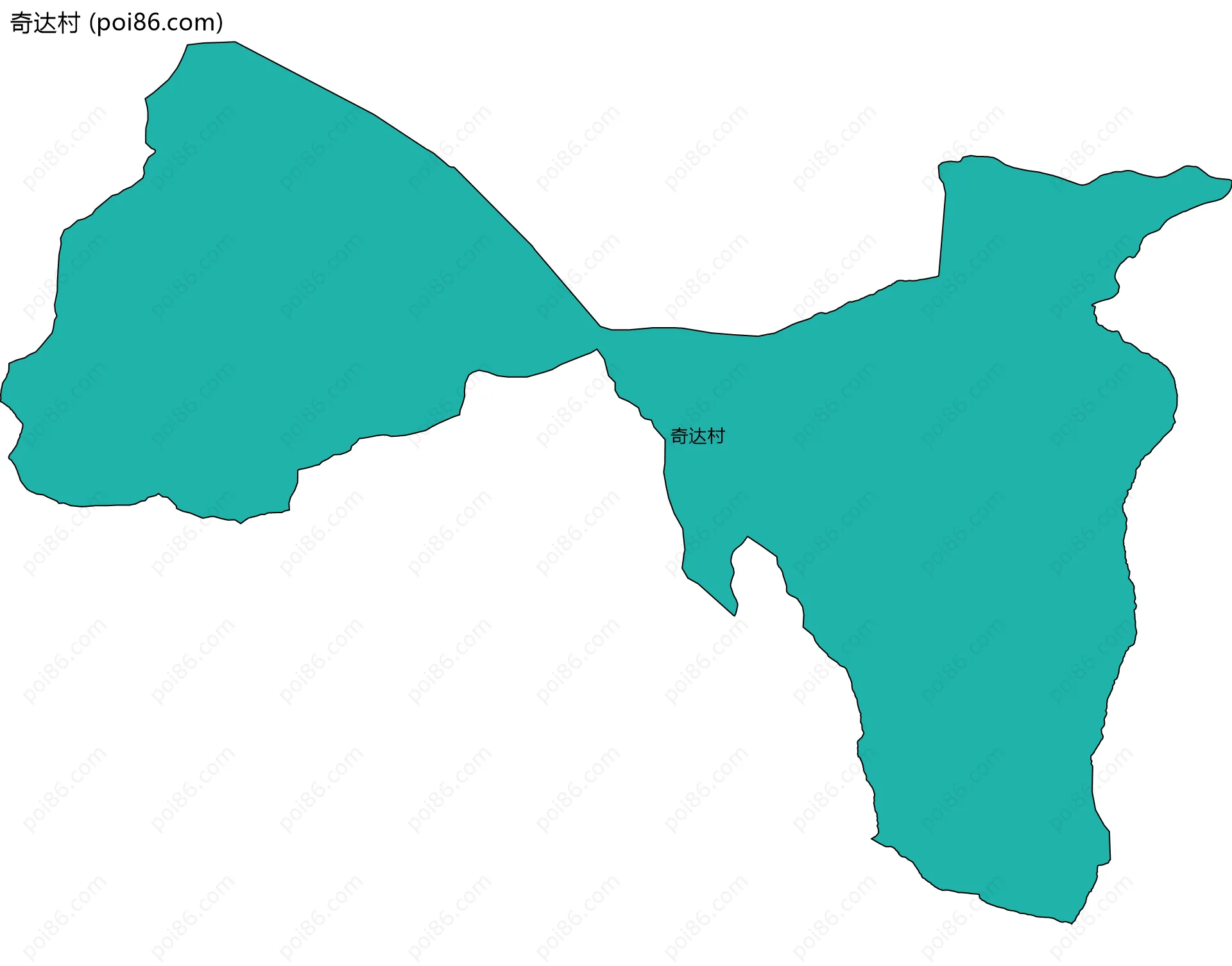 奇达村边界地图
