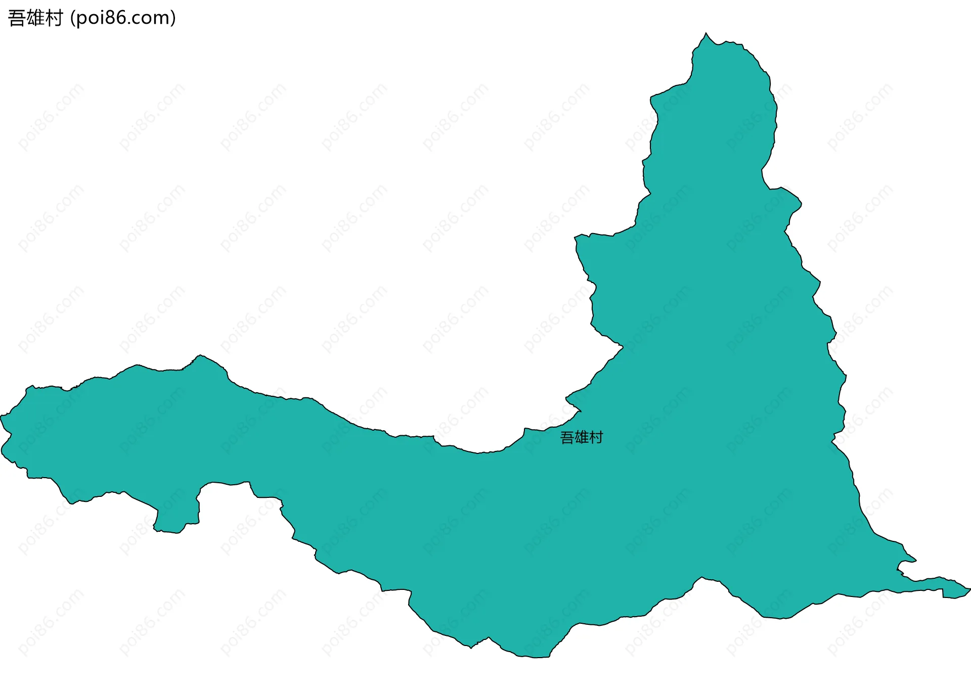 吾雄村边界地图