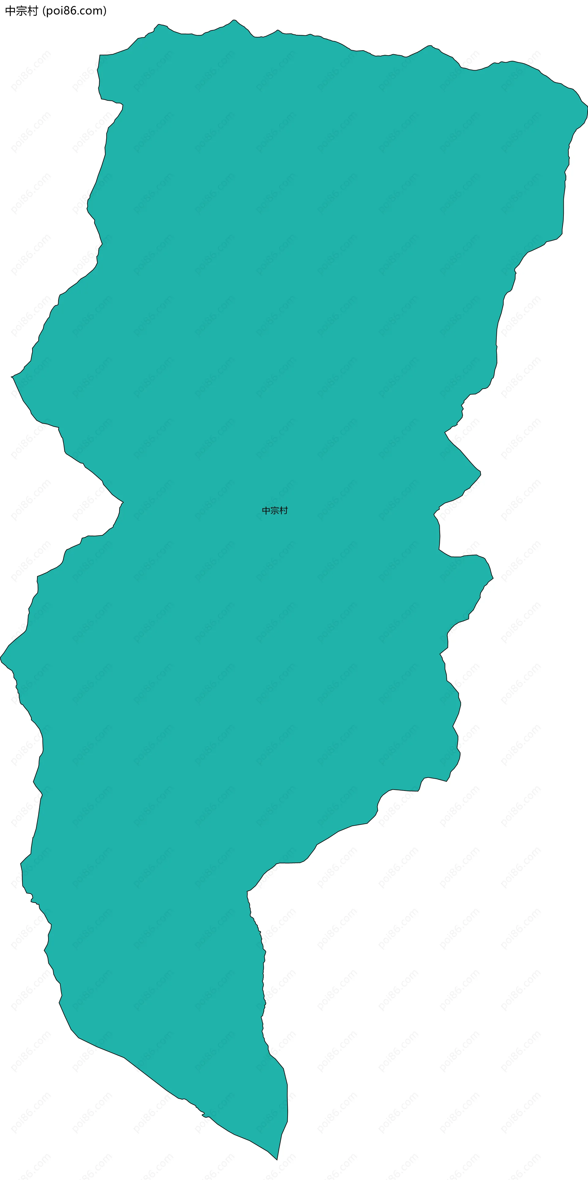 中宗村边界地图