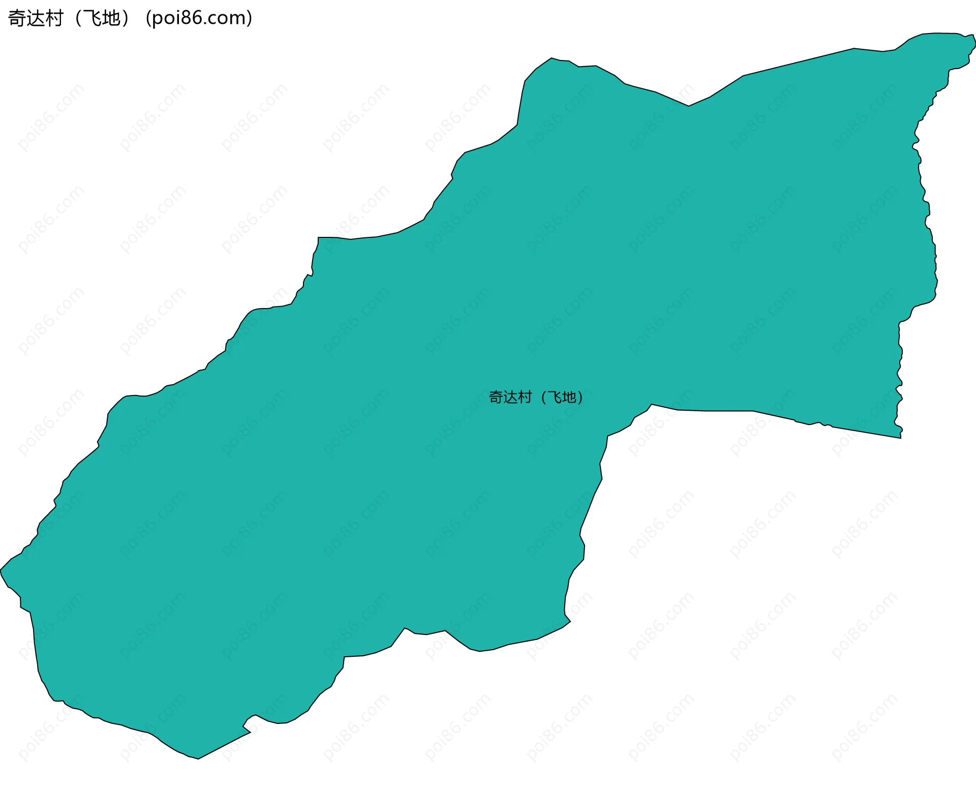 奇达村（飞地）边界地图