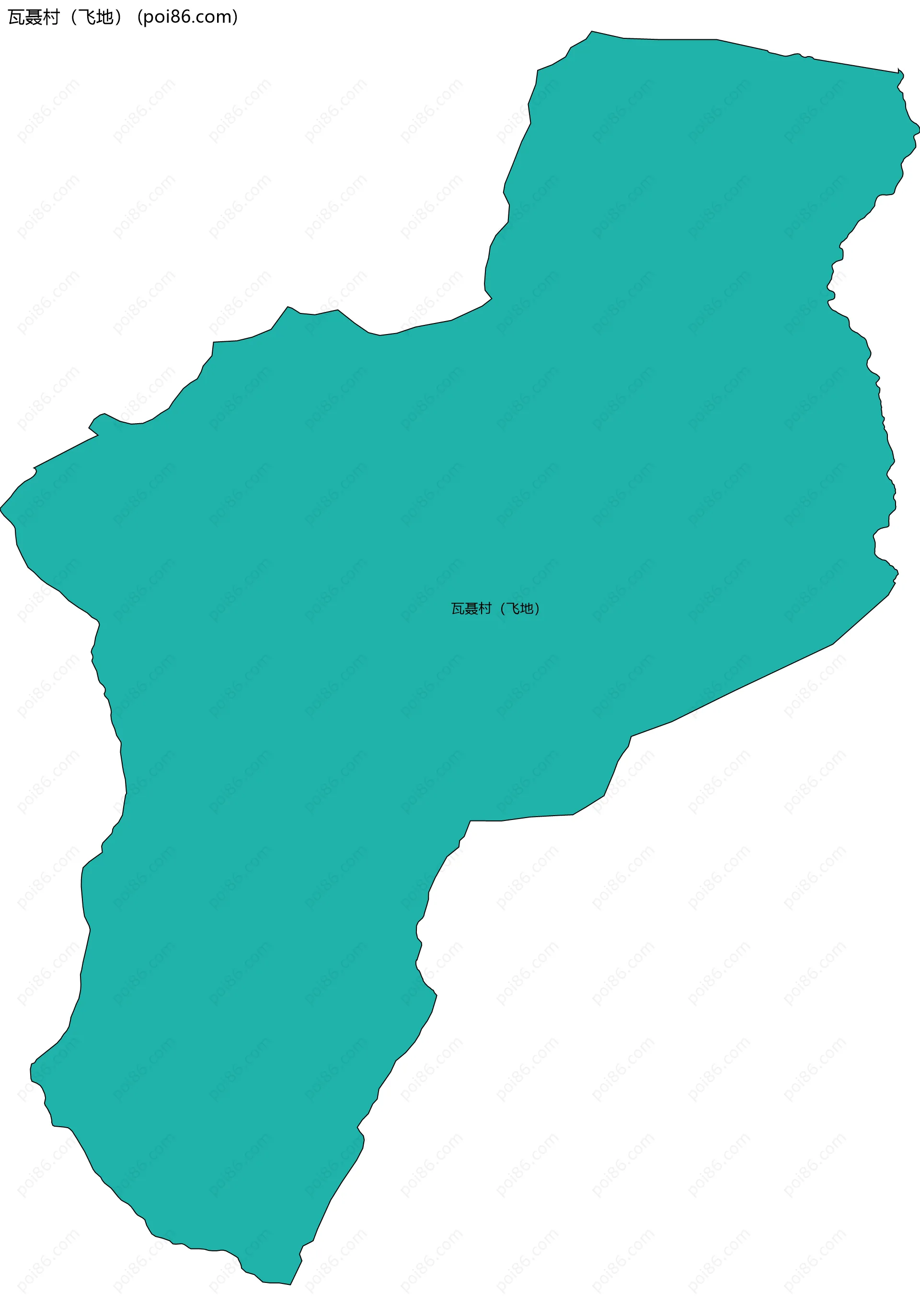 瓦聂村（飞地）边界地图