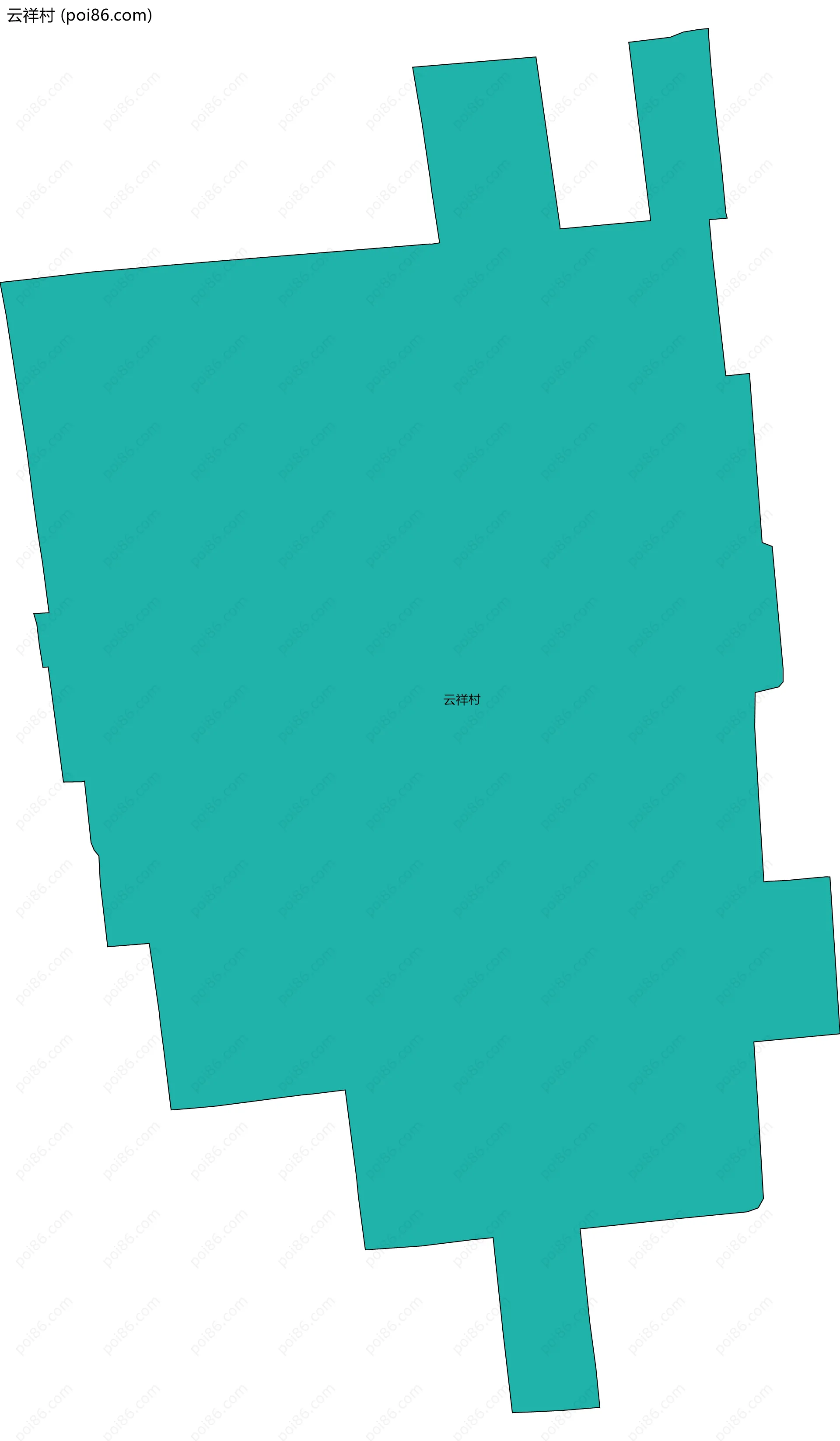 云祥村边界地图