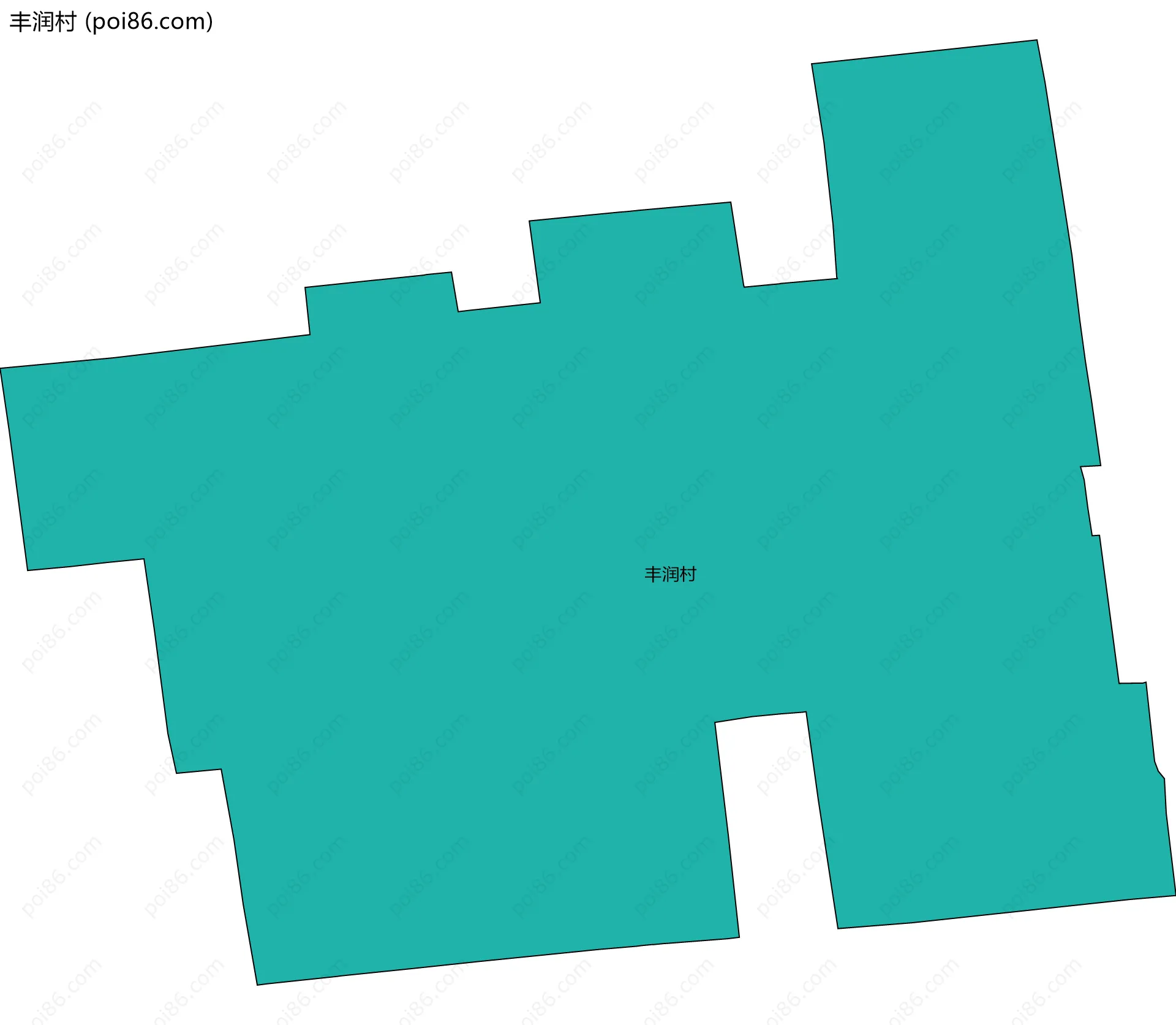 丰润村边界地图